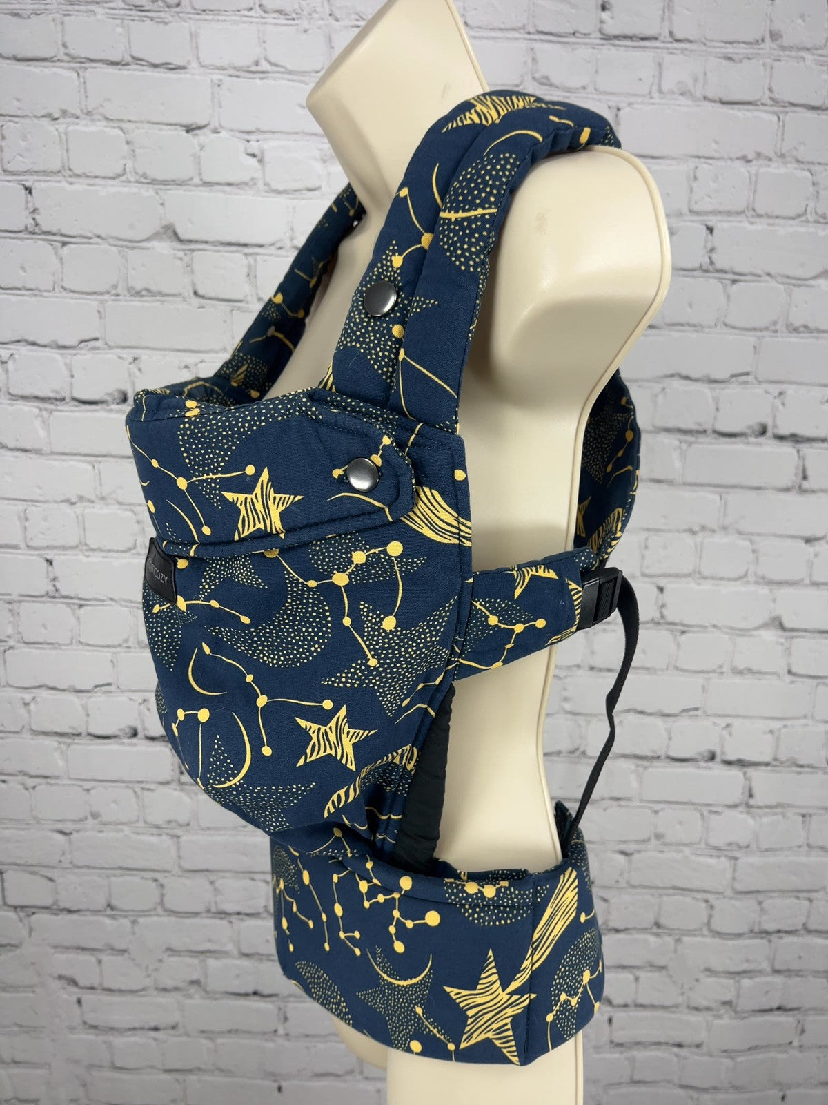 Momcozy Navy Yellow Constellation Print Cotton Baby Carrier 3-24 Months