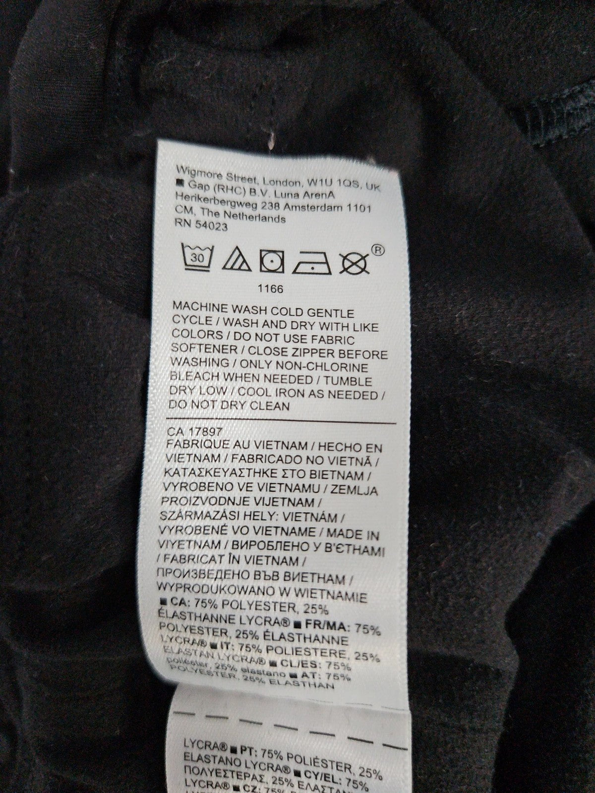 Athleta Rainier Tight Black Zip Pocket Running Leggings Women's L