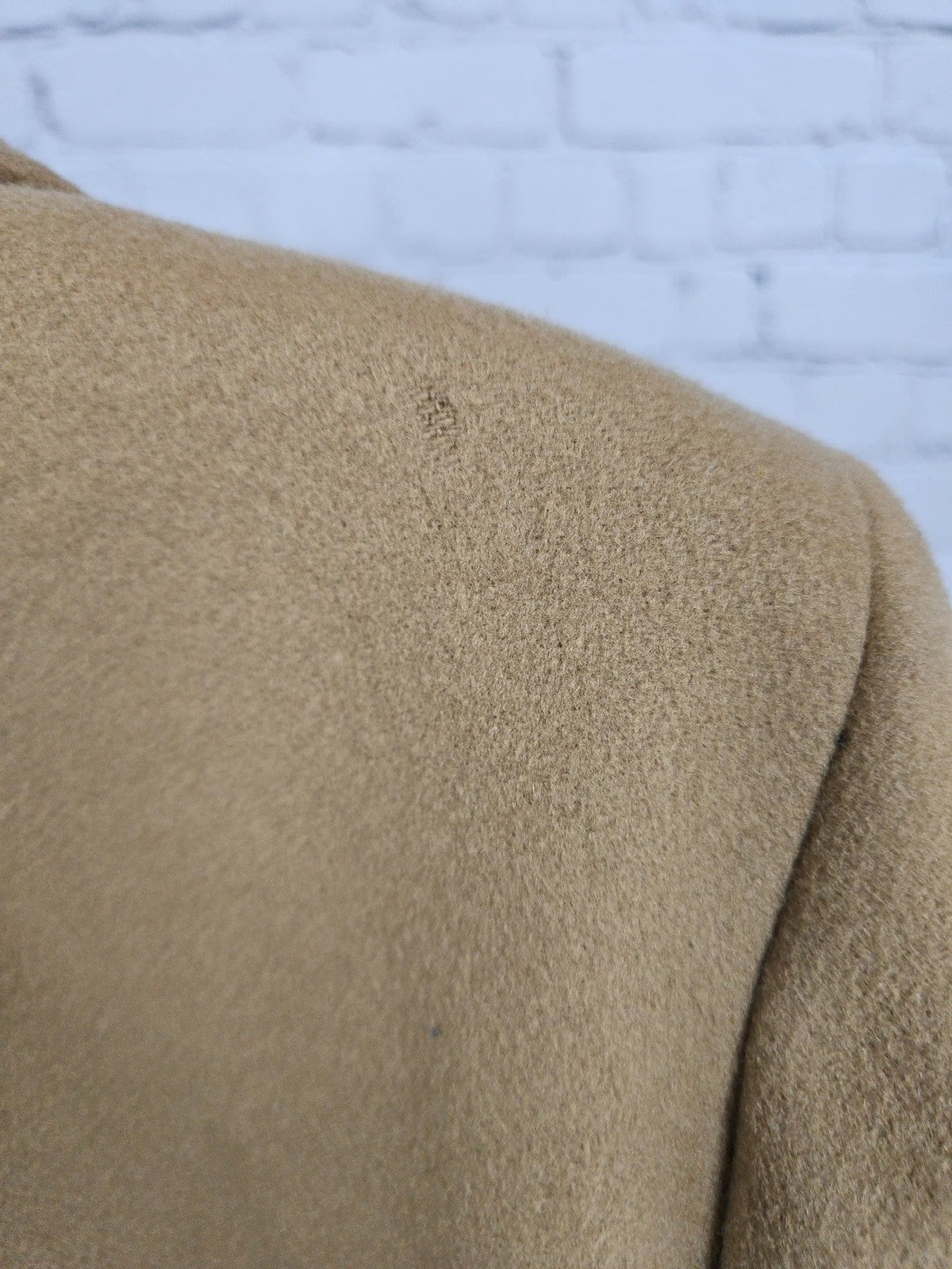 J.Crew Camel Wool Cashmere Blend Double Breasted Peak Lapel Topcoat 12