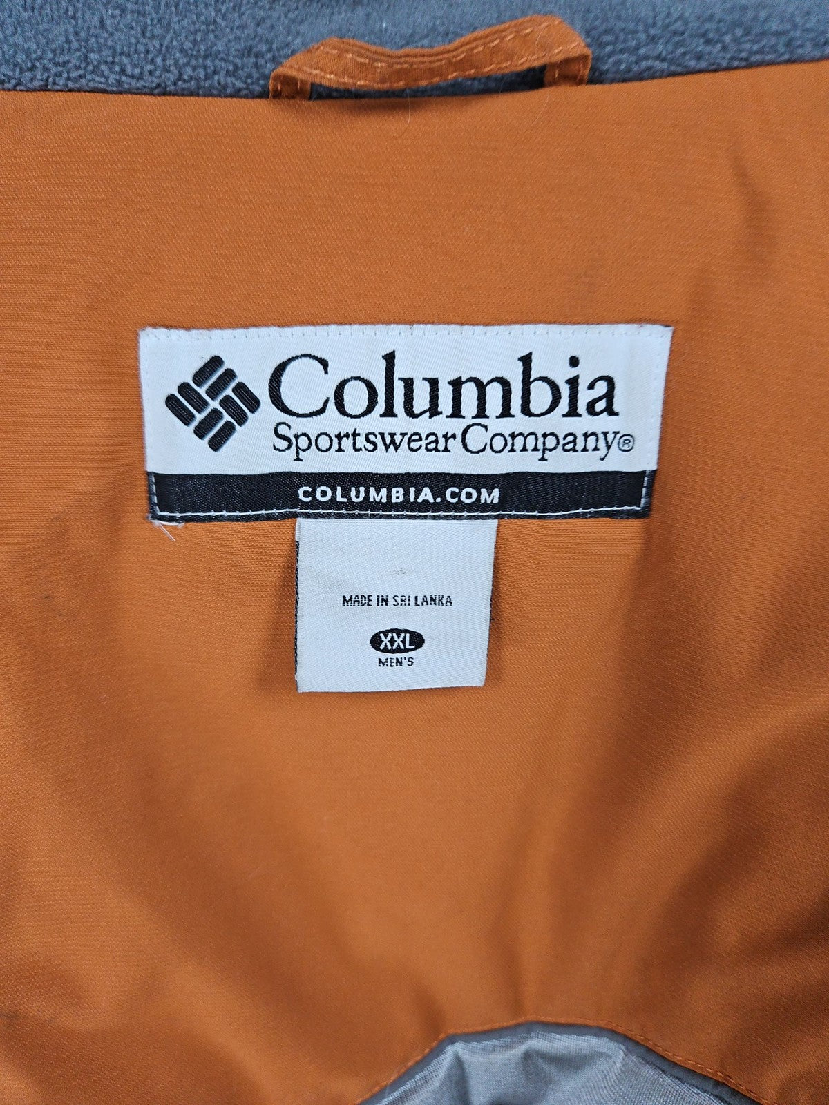 VTG Columbia 3 in 1 Orange Cream Hooded Ski Jacket Puffer Fleece Liner XXL