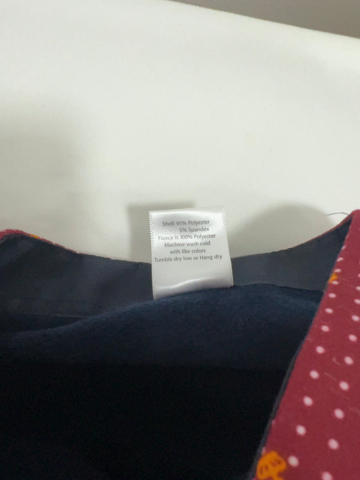 Fleecey Jully's Burgundy Polka Dot Crown Fleece Lined Button Up Shirt L