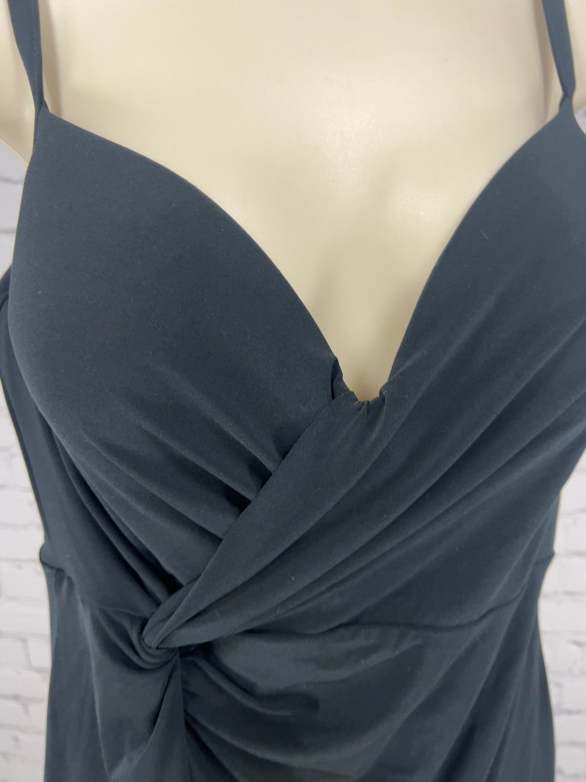 Miraclesuit Adora Black Twist Front Underwire Swimdress One Piece Swimsuit 16