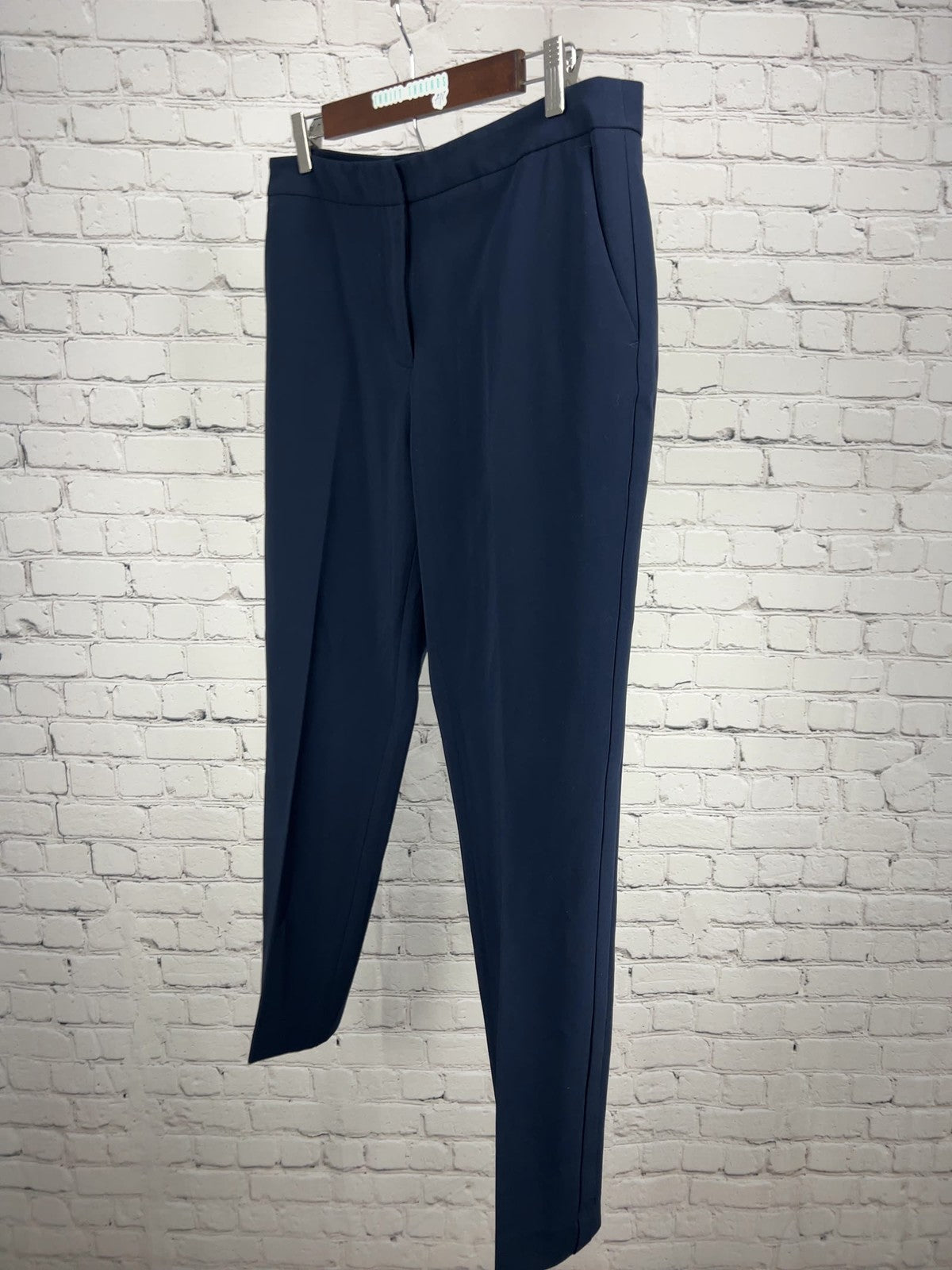 Tommy Hilfiger Navy Blue Straight Leg Flat Front Dress Pants 10