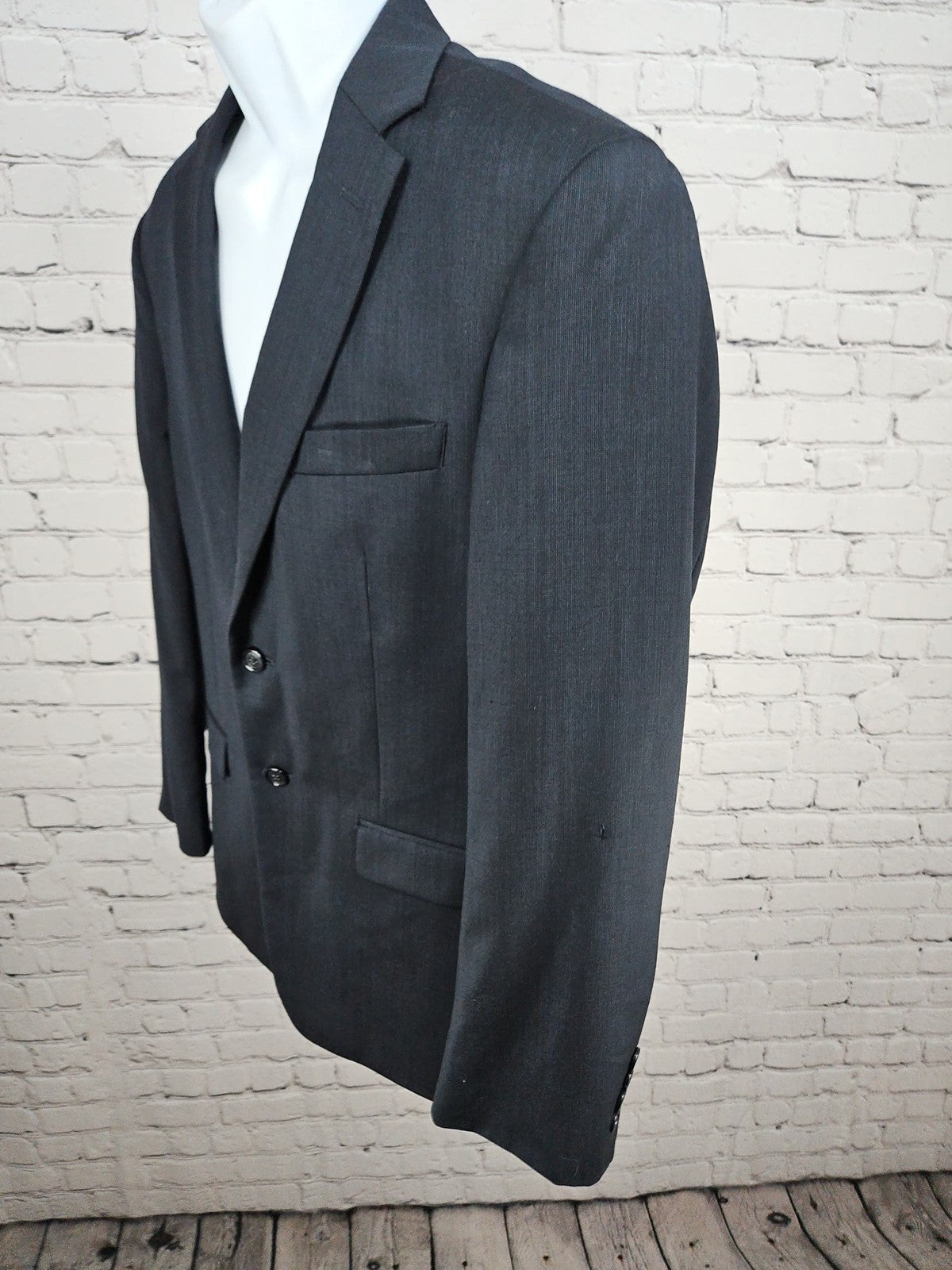 Jos A Bank Navy Nailhead 100% Wool Slim Fit 2 Button Blazer Sport Coat 39R