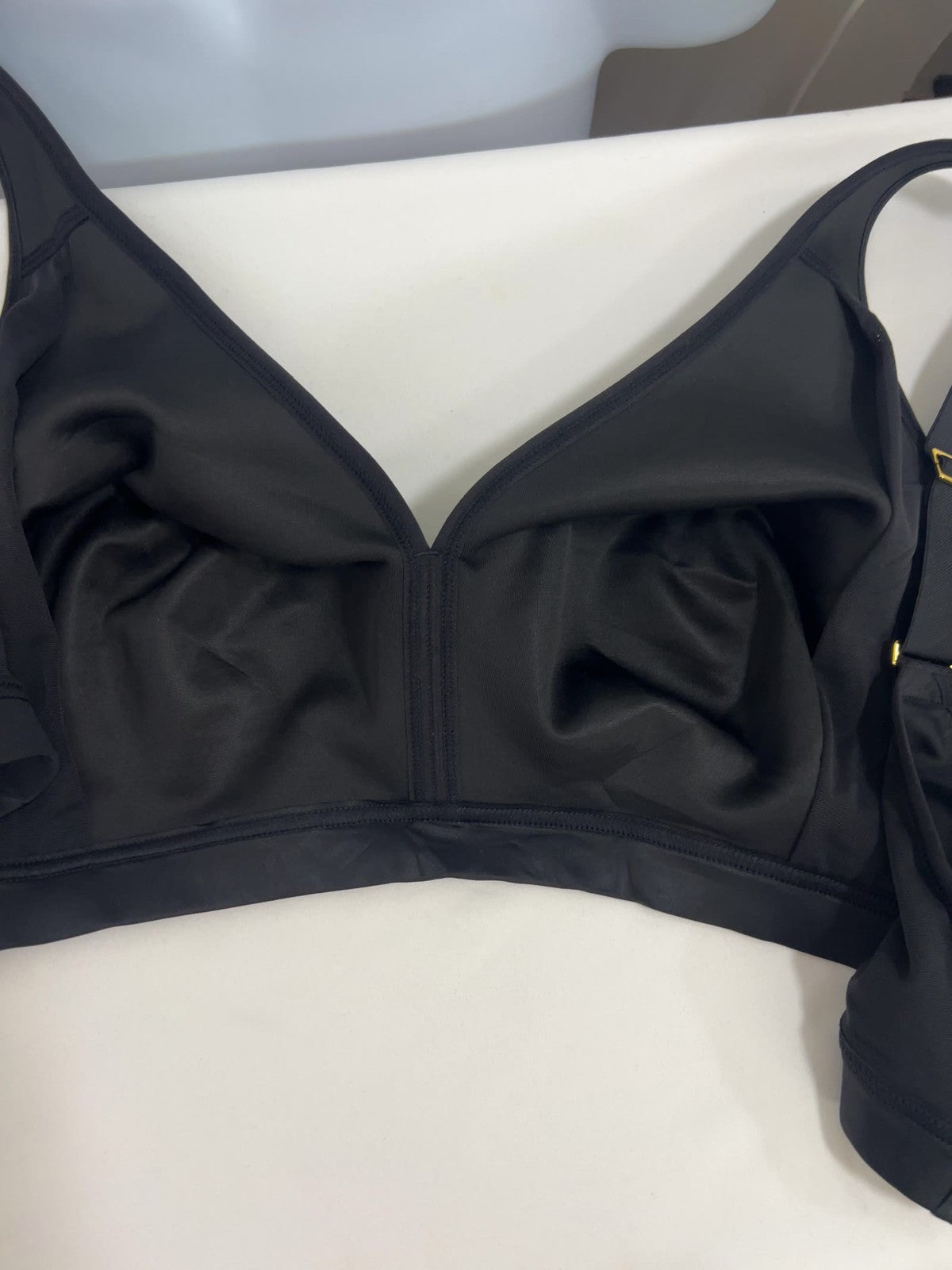 NWT Aisilin Black Front Closure Wireless Full Coverage Posture Support Bra 36E