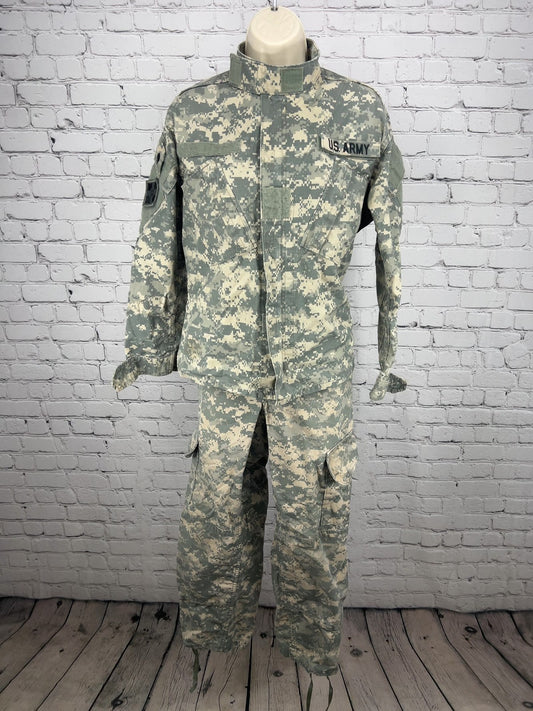 US Army ACU Digital Camo Combat Uniform Coat Pants Set Small X-Short (30X27.5)