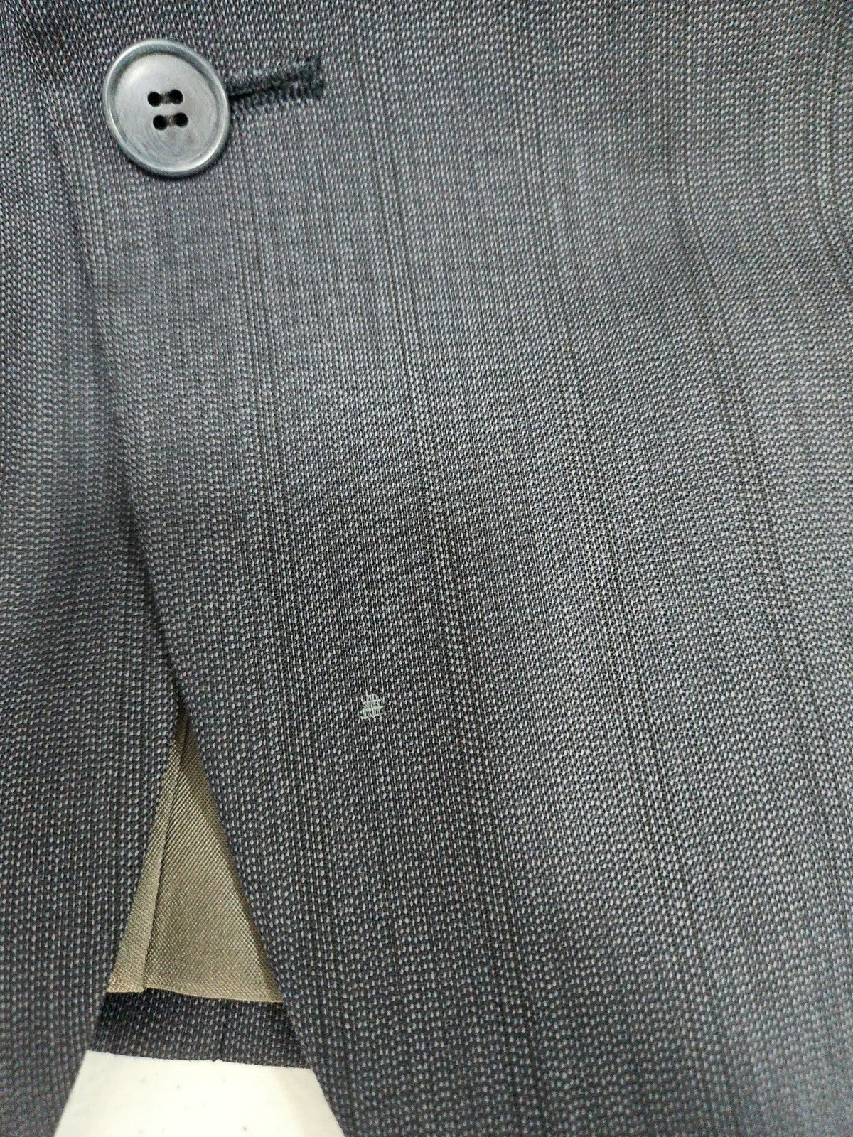 VTG Riserva Luciano Franzoni Gray Stripe Wool 2 Button Blazer Sport Coat 42R