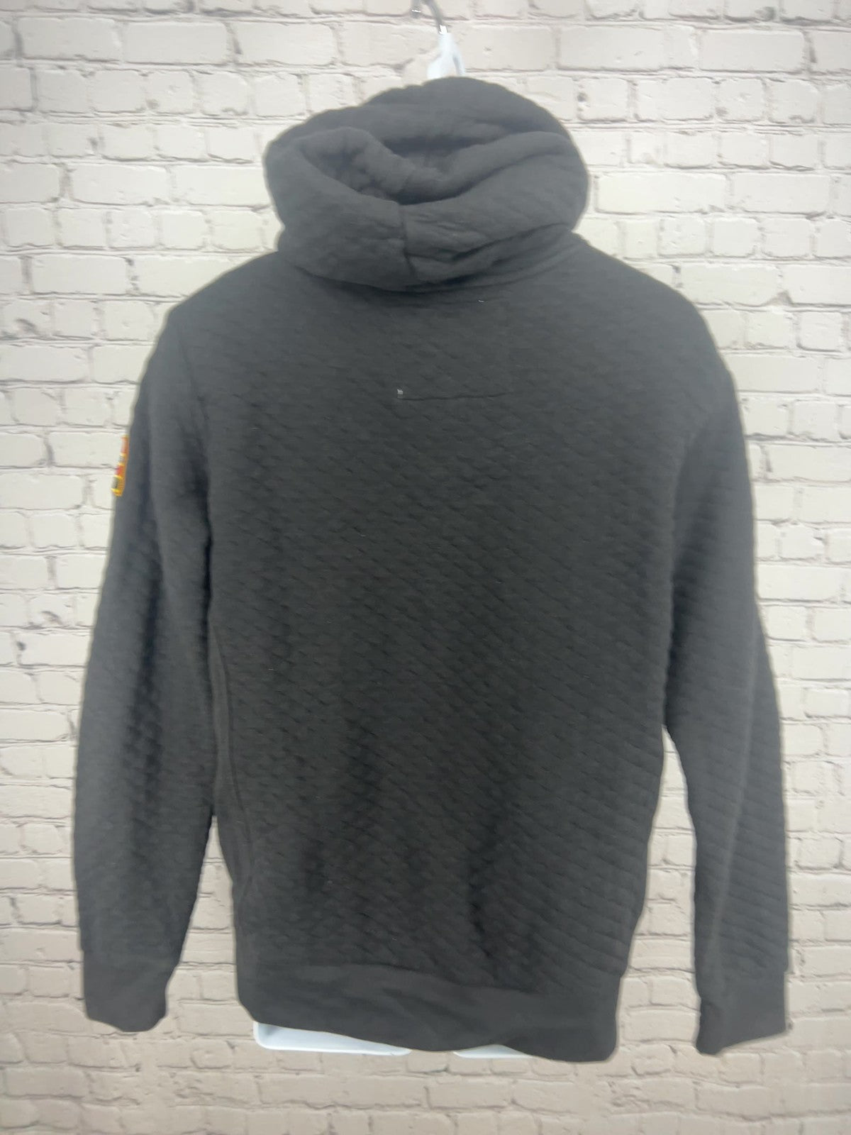 Highland Park Black Quilted Full Zip Hoodie Sweatshirt Orkney Patch S