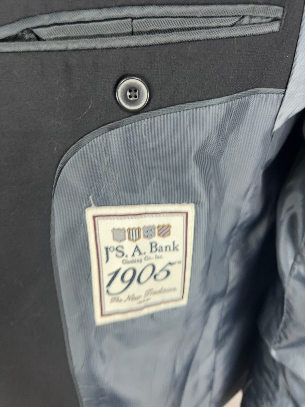 Jos A Bank Black 100% Wool Slim Fit 2 Button Blazer Sport Coat 40R