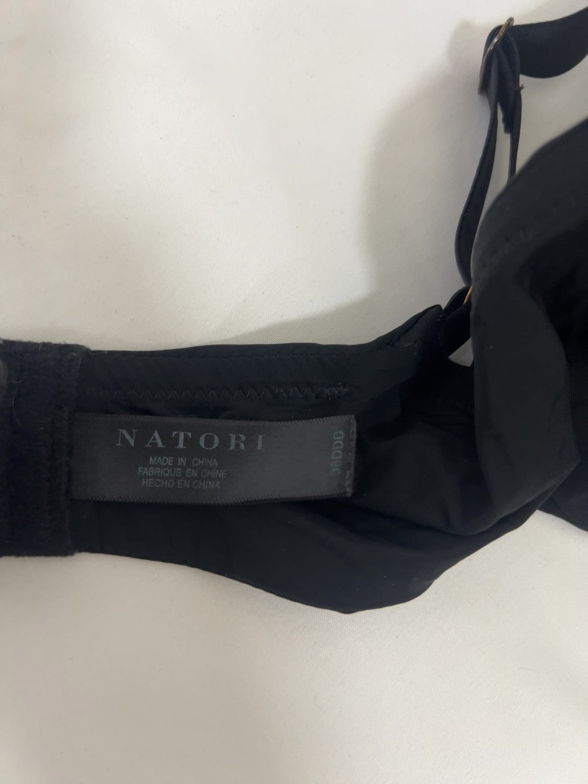 Natori Black Smooth Molded Cup Underwire Lace Strap T-Shirt Bra 38DDD