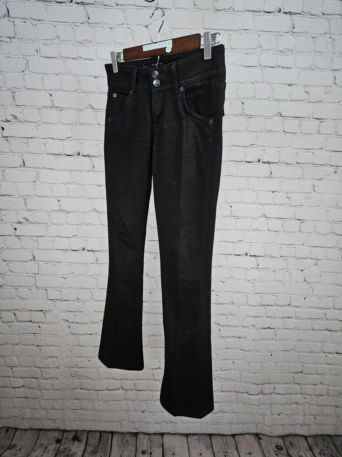 Hudson Black Bootcut Flap Pocket Women's Denim Jeans 24 (28X28)