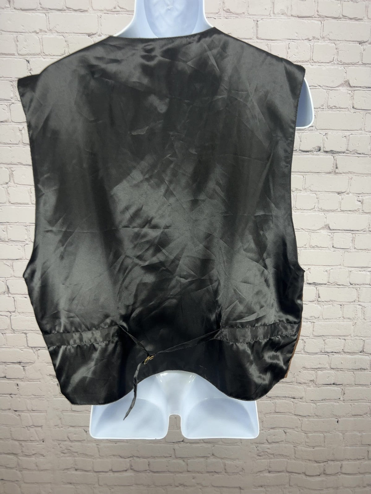 Scully Brown Suede Leather Snap Front Western Vest Satin Back Men's 3X