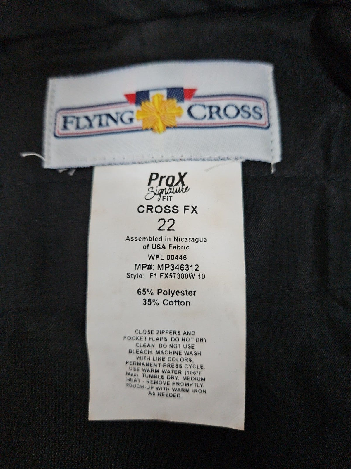 Flying Cross Cross FX Black Cargo Uniform Women's Work Pants 22