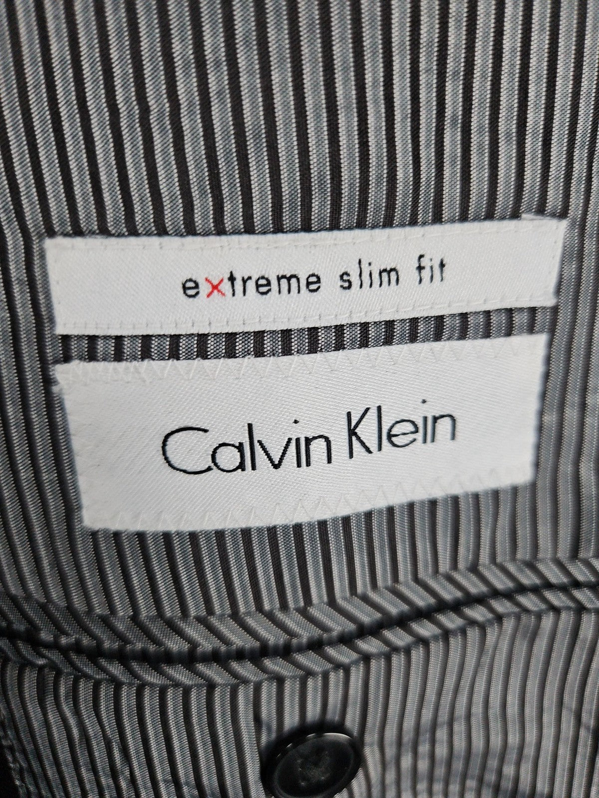 Calvin Klein Black Wool Extreme Slim Fit 2 Button Notch Blazer Sport Coat 44R