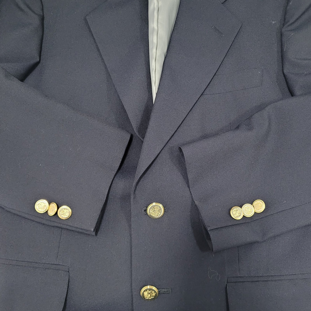 Mapelli De Milano Navy 100% Wool 2 Button Notch Blazer Sport Coat Size 37S