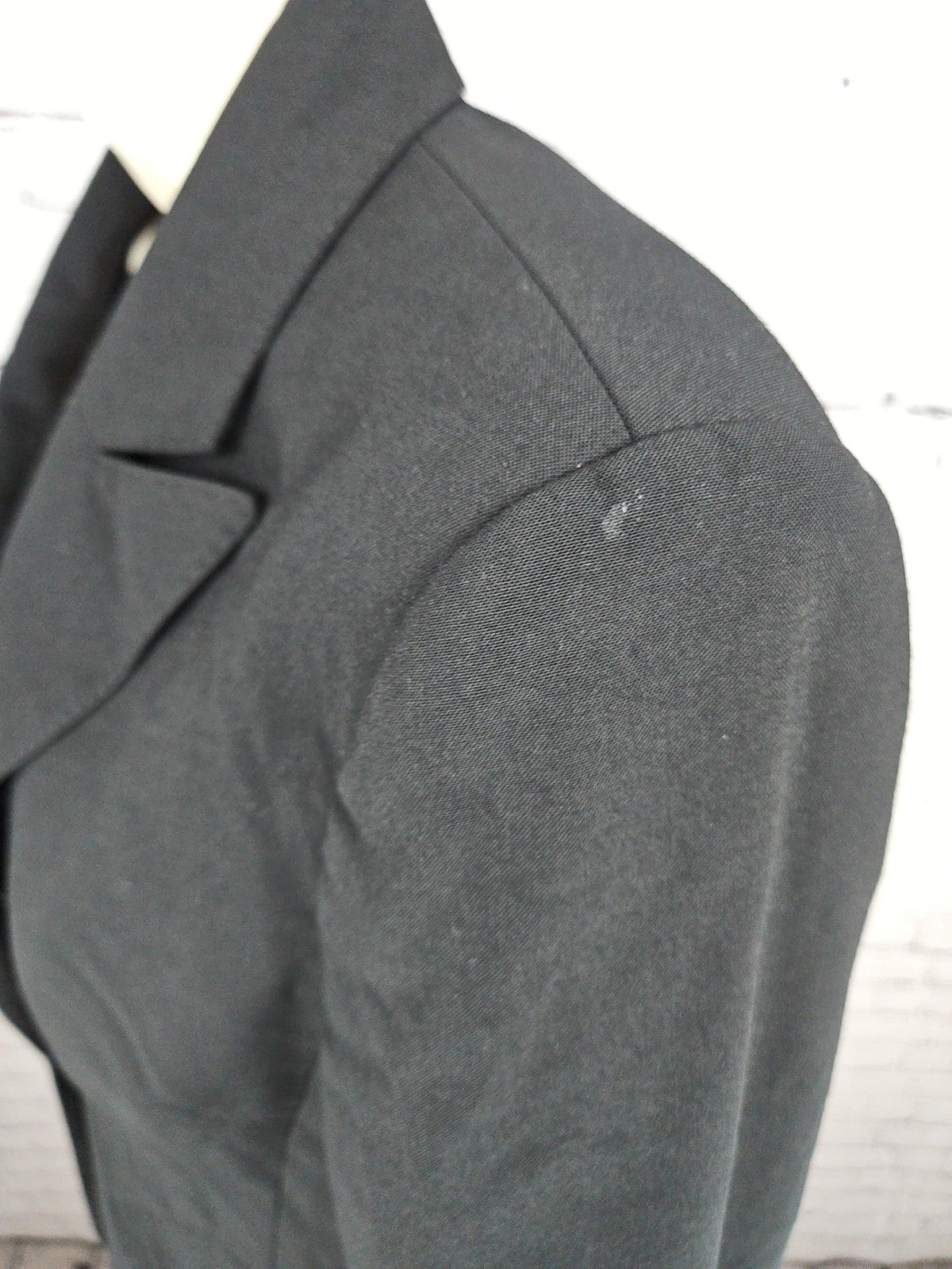 Anne Klein Black One Button Peak Lapel Lined Career Blazer Jacket 8