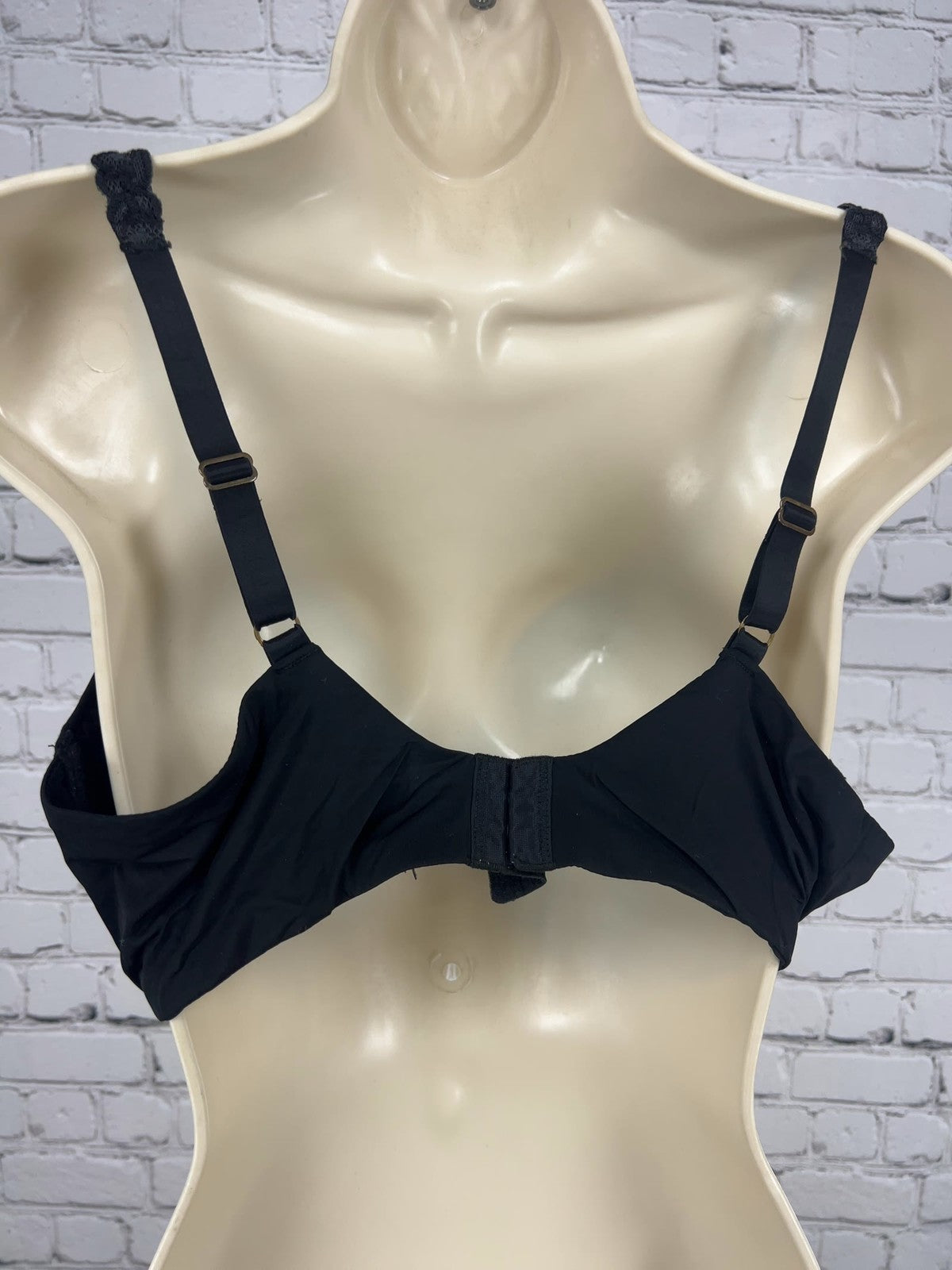 Natori Black Smooth Molded Cup Underwire Lace Strap T-Shirt Bra 38DDD