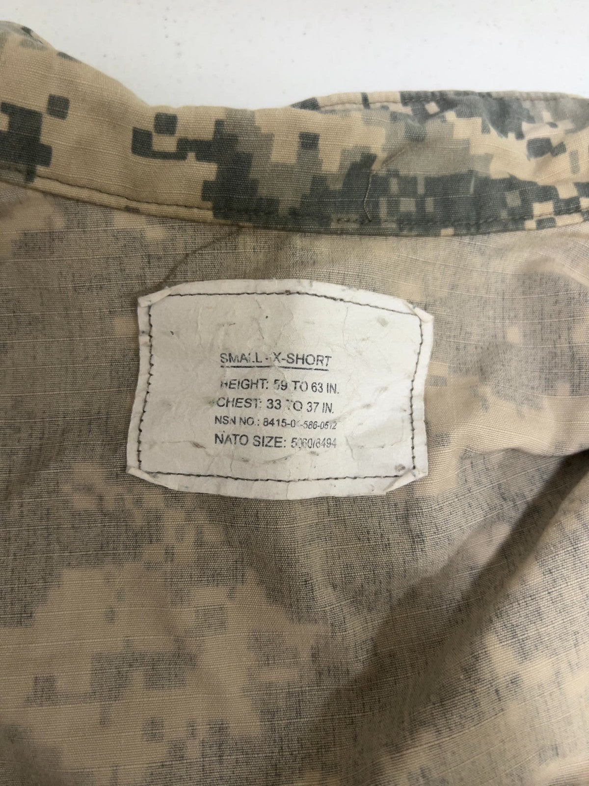 US Army ACU Digital Camo Combat Uniform Coat Pants Set Small X-Short (30X27.5)