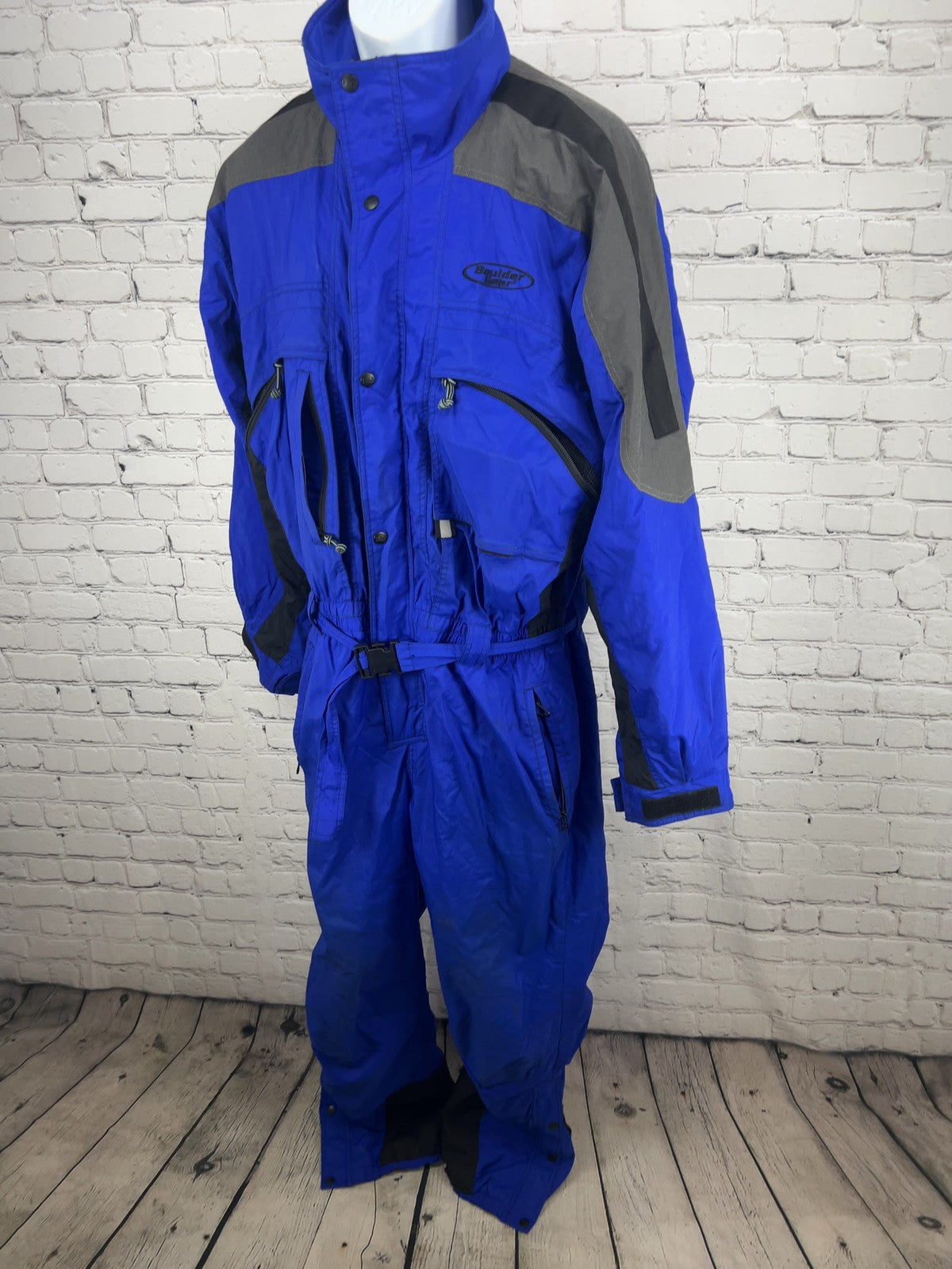 Boulder Gear Blue Gray Thinsulate Insulated One Piece Ski Snowsuit Mens XL