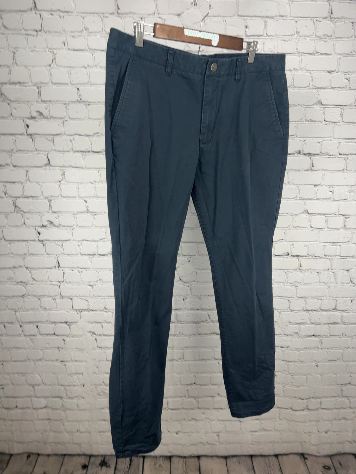 Bonobos Navy Chino Flat Front Athletic Fit Tapered Pants 36/32