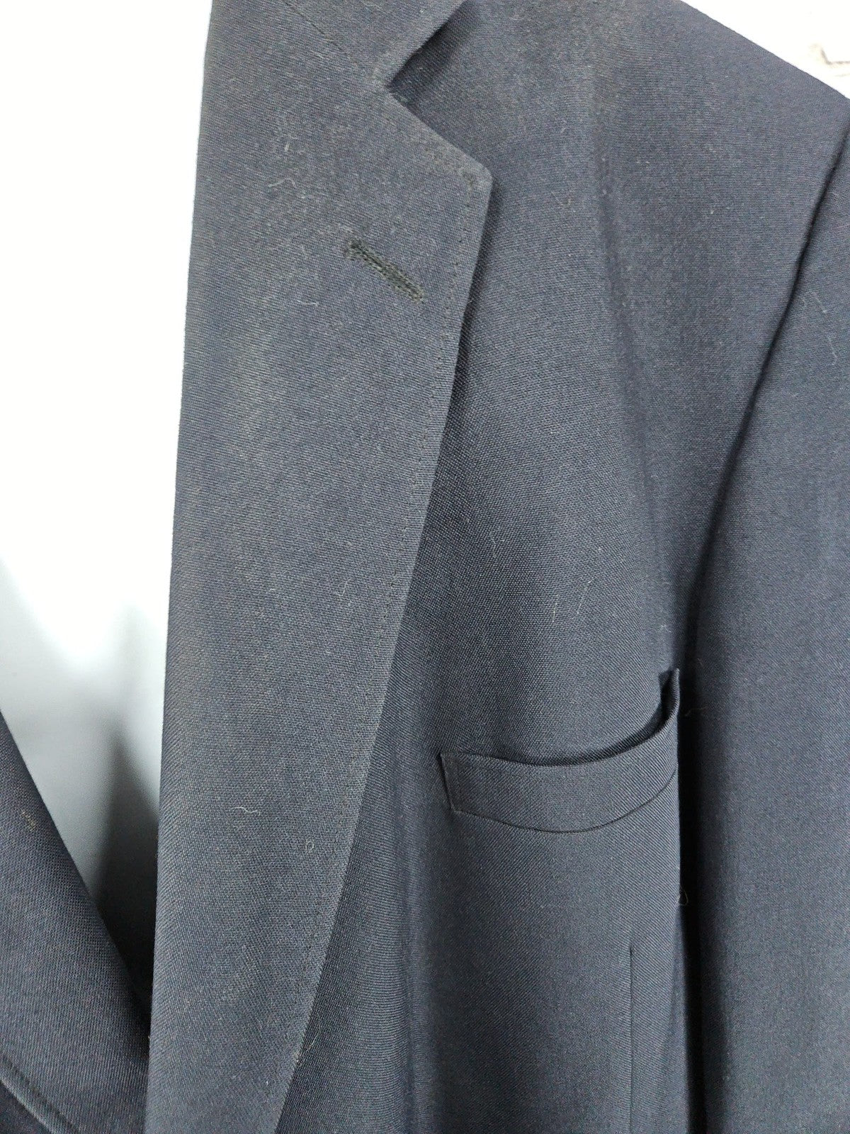 David Taylor Navy 2 Button Gold Button Single Vent Blazer Sport Coat 54R