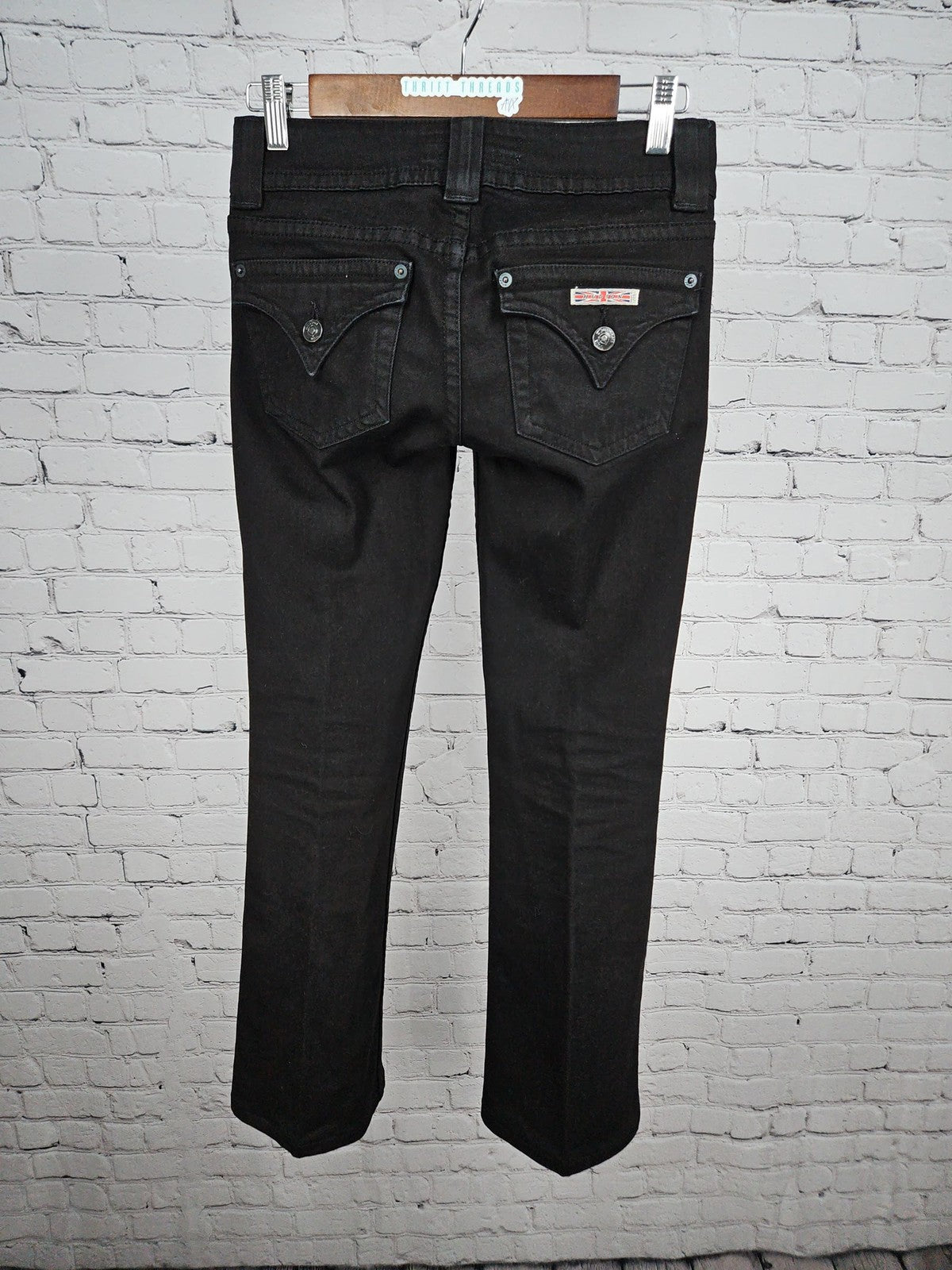 Hudson Black Bootcut Flap Pocket Women's Denim Jeans 24 (28X28)