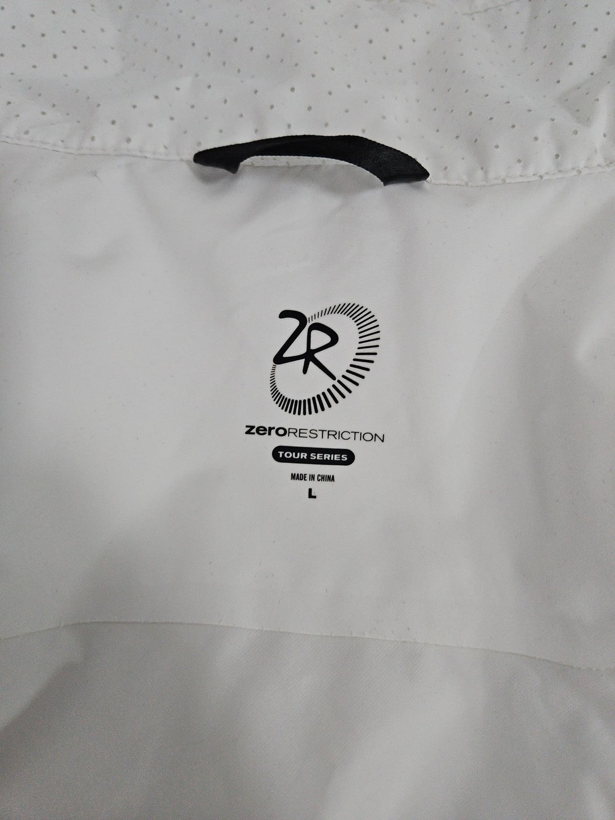 Zero Restriction Tour Series White Hooded Golf Jacket Spyglass Hill Women's L