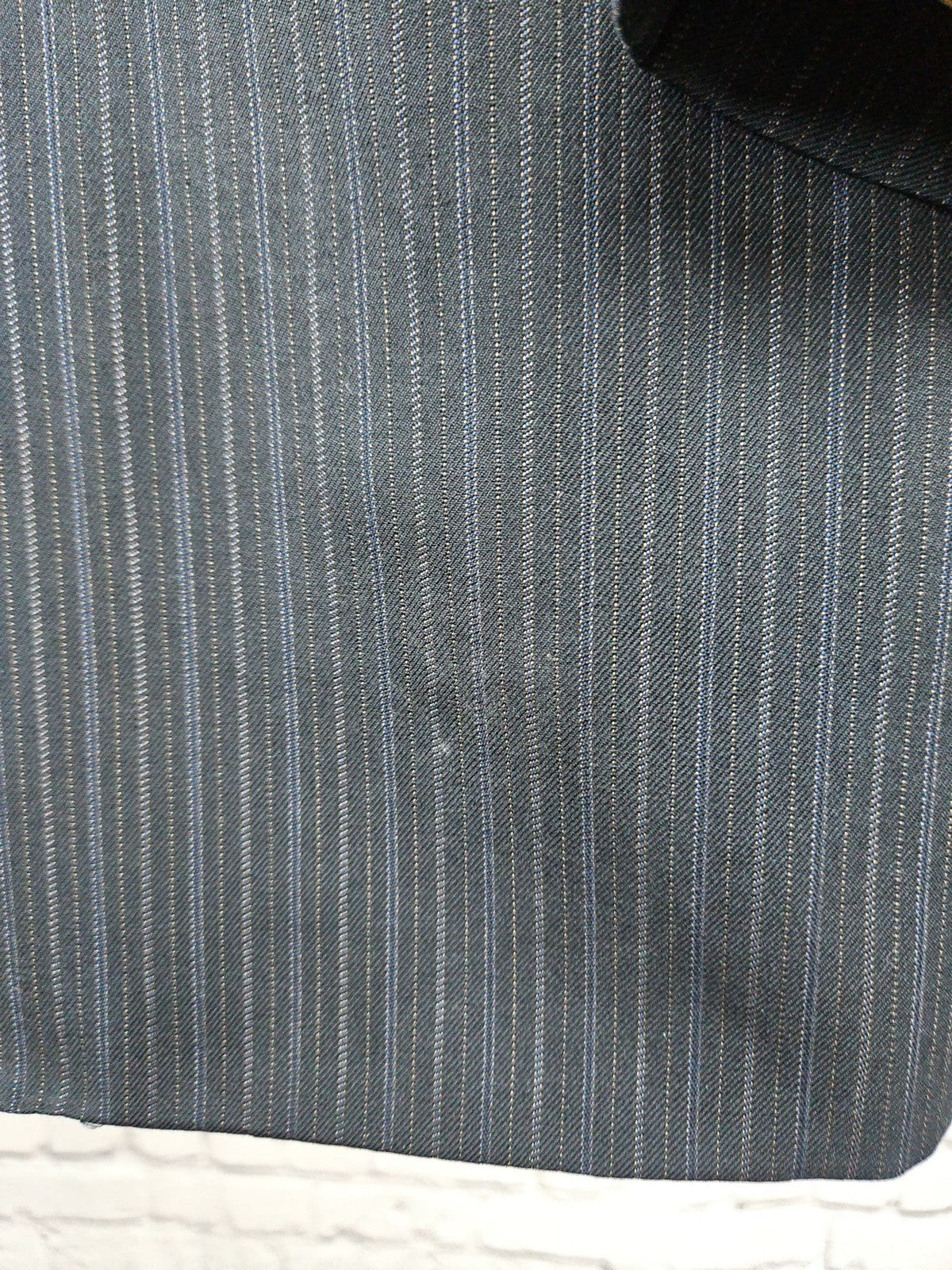 VTG Canali Charcoal Pinstripe Super 120s Wool 2 Button Blazer Sport Coat US 48R