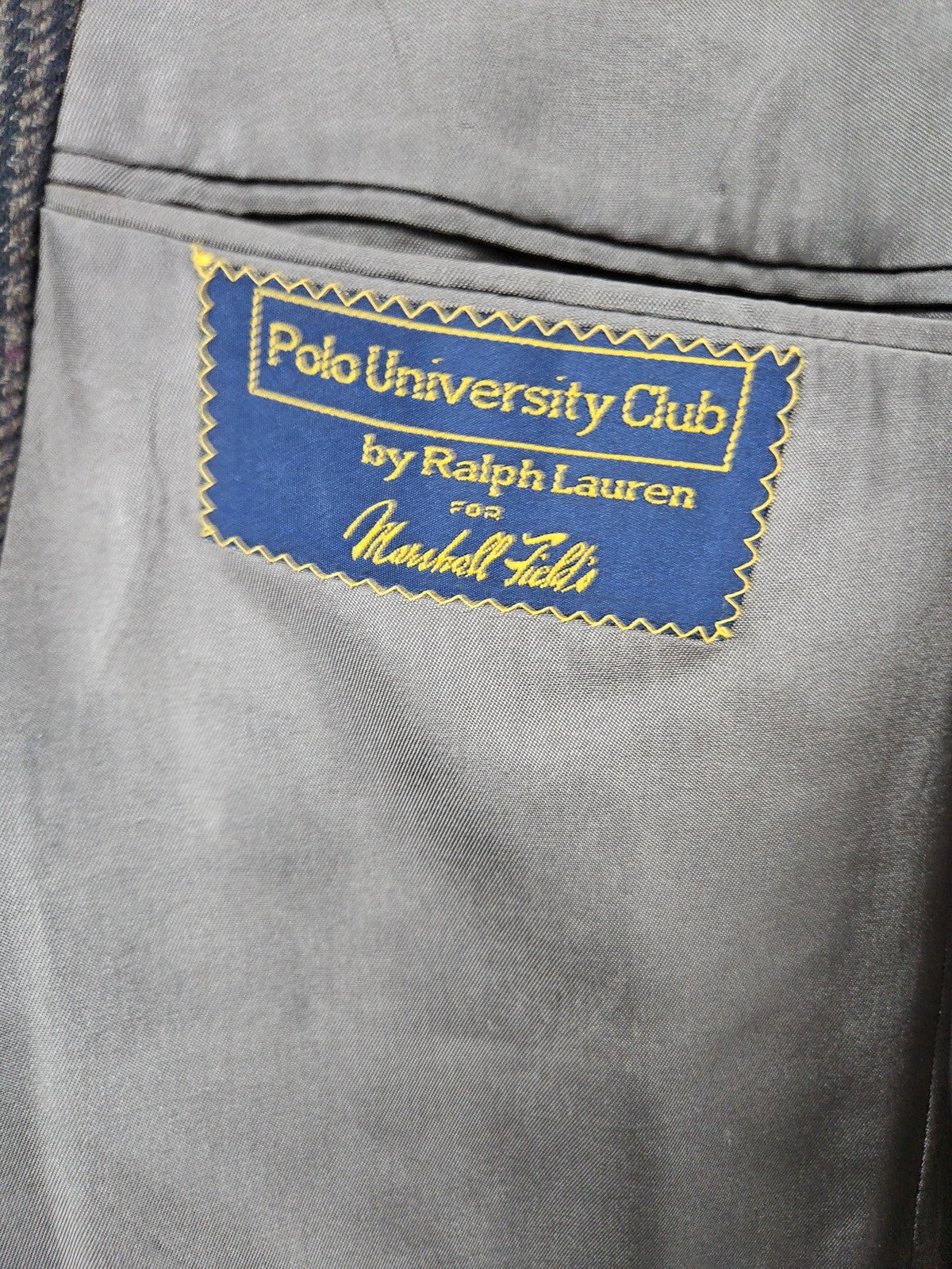 VTG Polo University Club Ralph Lauren Brown Glen Plaid USA Blazer Sport Coat 42R