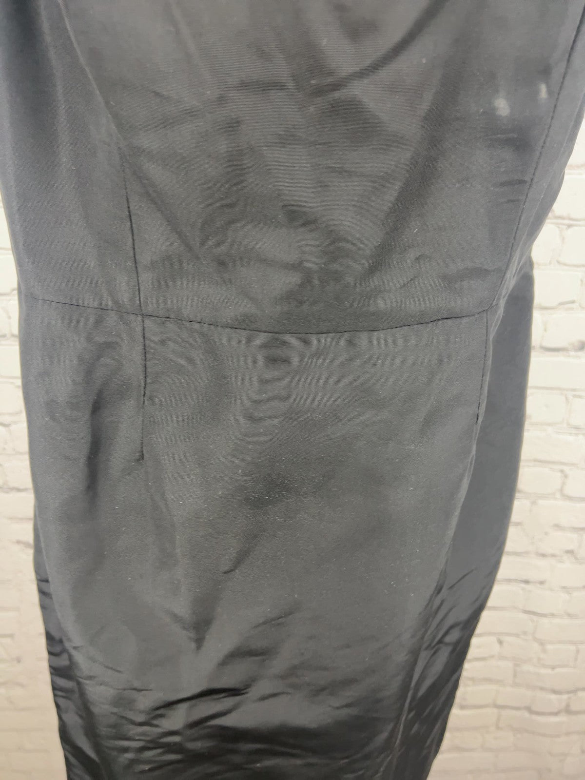 Rickie Freeman Teri Jon Black 100% Silk Twist Neck Sheath Dress 8