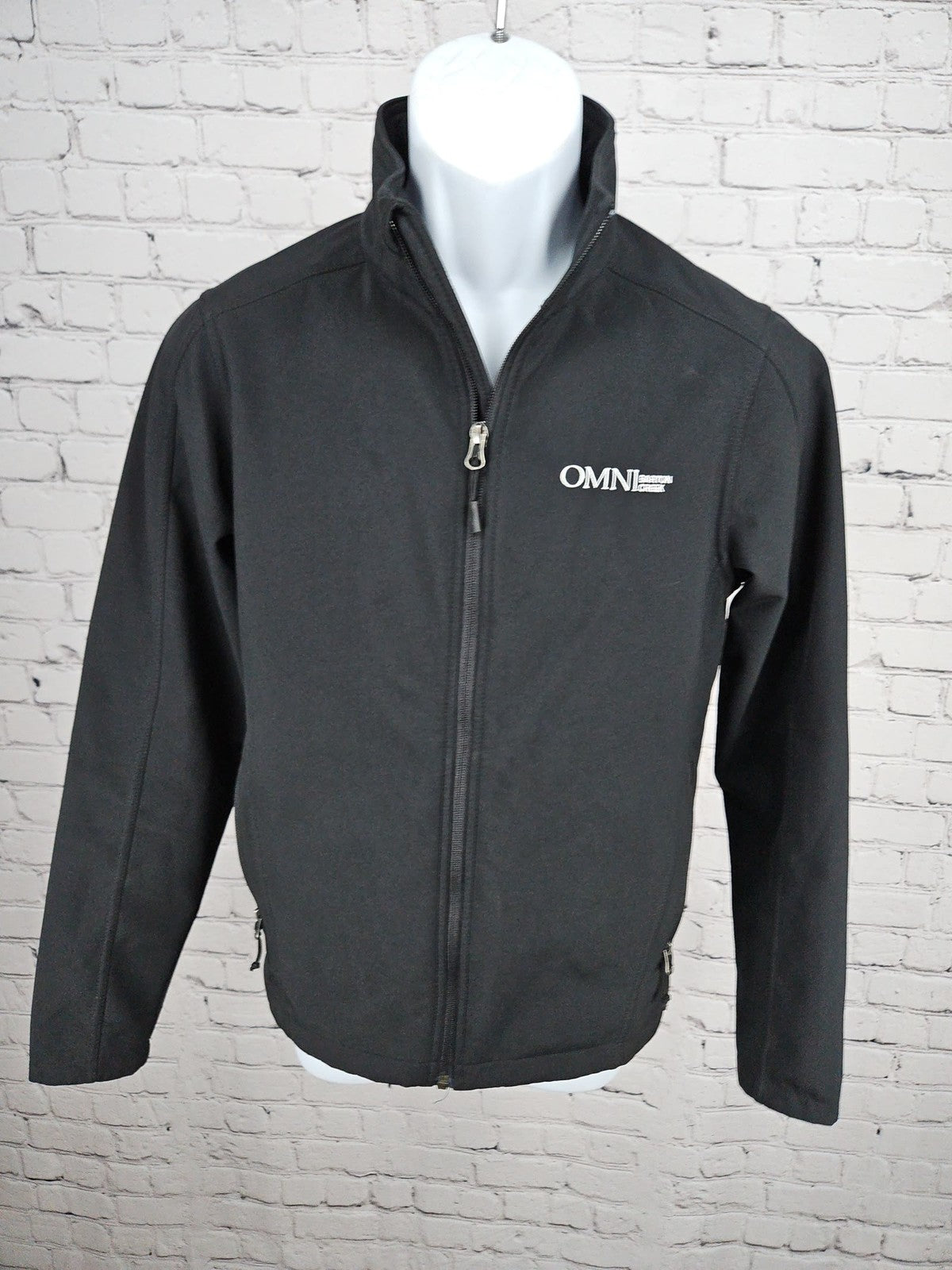 Port Authority Omni Barton Creek Black Soft Shell Full Zip Jacket Men's XS