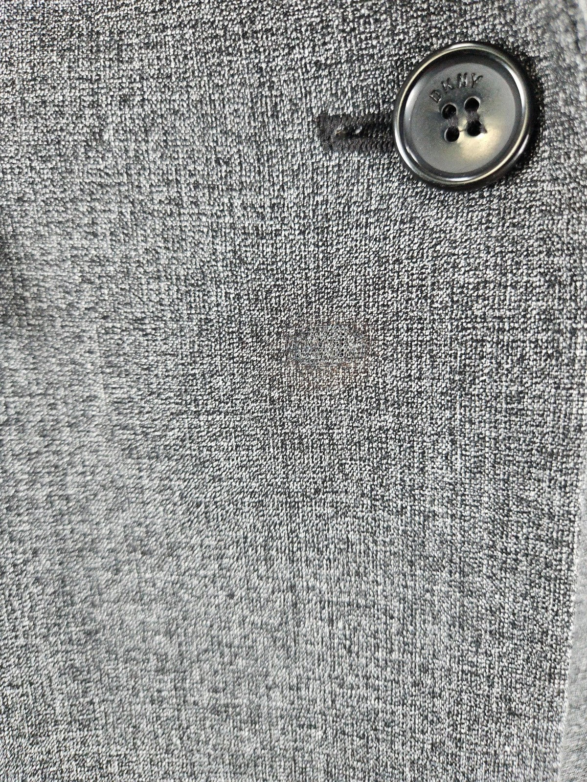 DKNY Gray Heathered 1 Button Notch Lapel Lined Women's Blazer Jacket 10