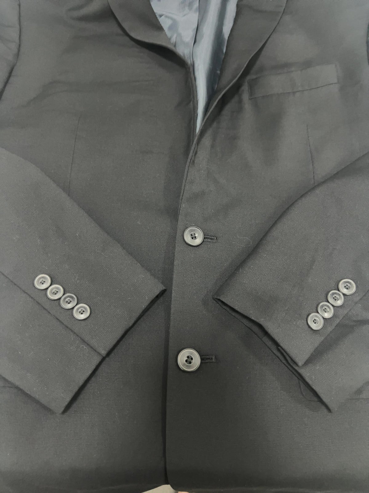 Jos A Bank Black 100% Wool Slim Fit 2 Button Blazer Sport Coat 40R