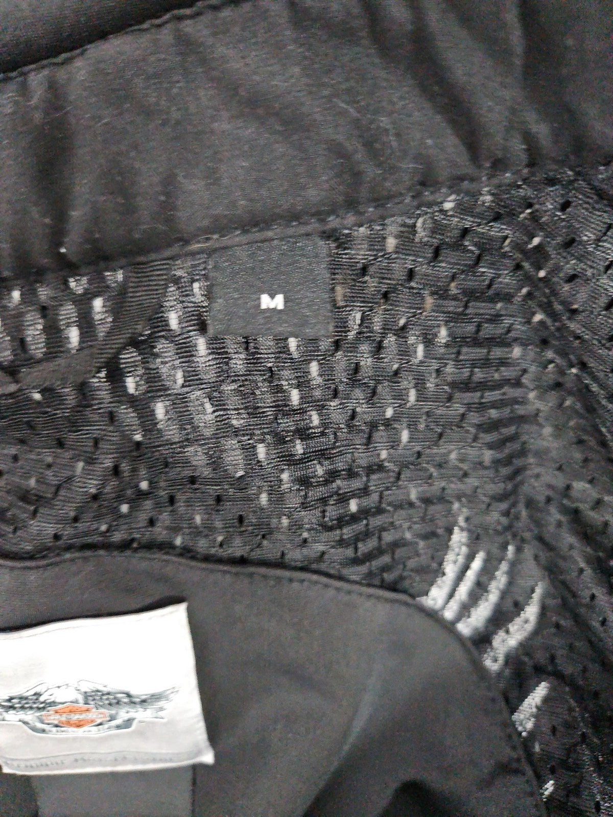 Harley Davidson Black Mesh Reflective Zip Front Moto Riding Jacket Women's M