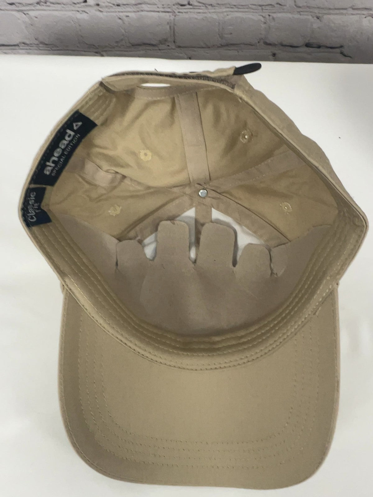 NWT Ahead Saltleaf Golf Preserve Khaki Adjustable Strapback Golf Hat One Size