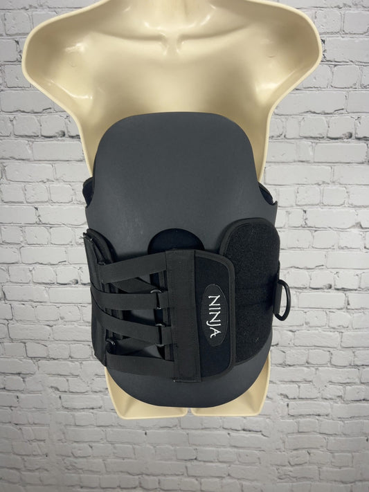 Ninja LSO Black Rigid Lumbar Sacral Orthosis Back Brace Support Adjustable