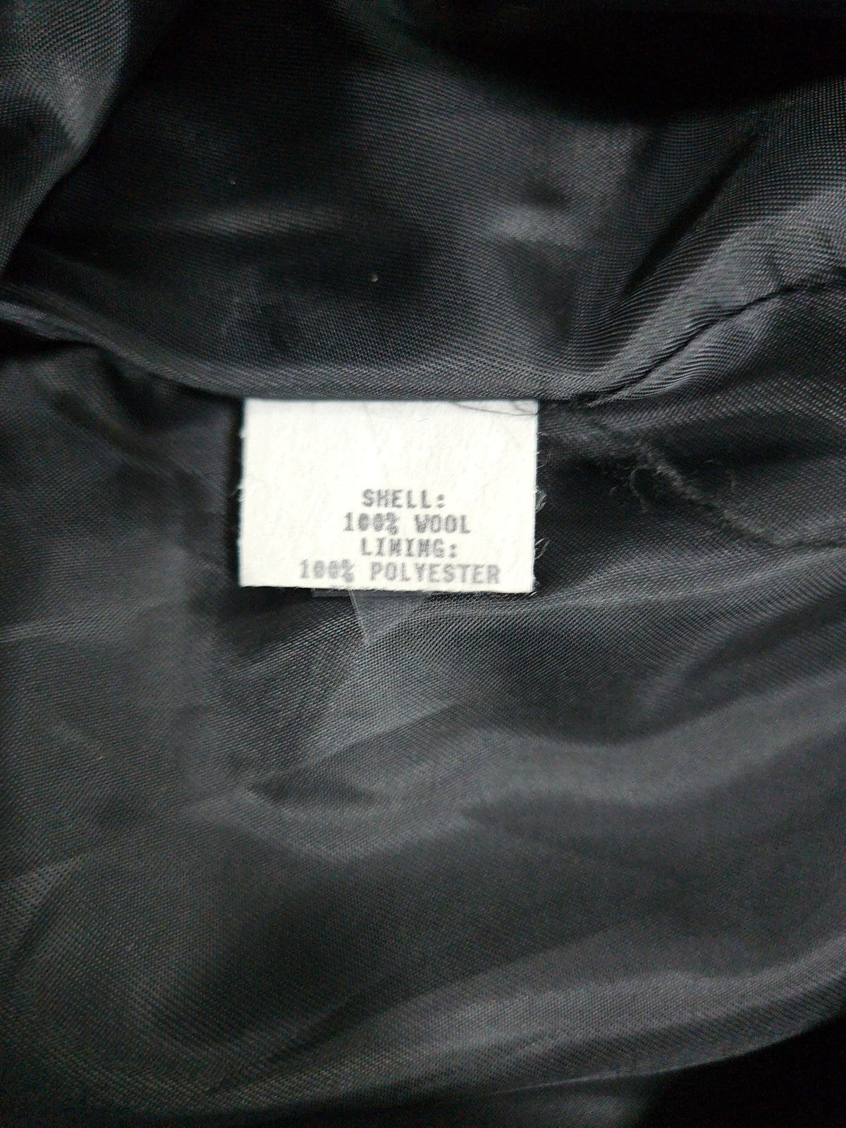 VTG Charles Klein Black 100% Wool Faux Fur Hooded Double Breasted Coat 20WP