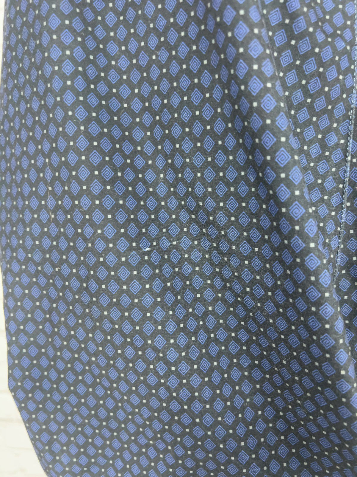 Hugo Boss Navy Geometric Print Side Tab Mesh Lined Swim Trunks L (36X5.5)