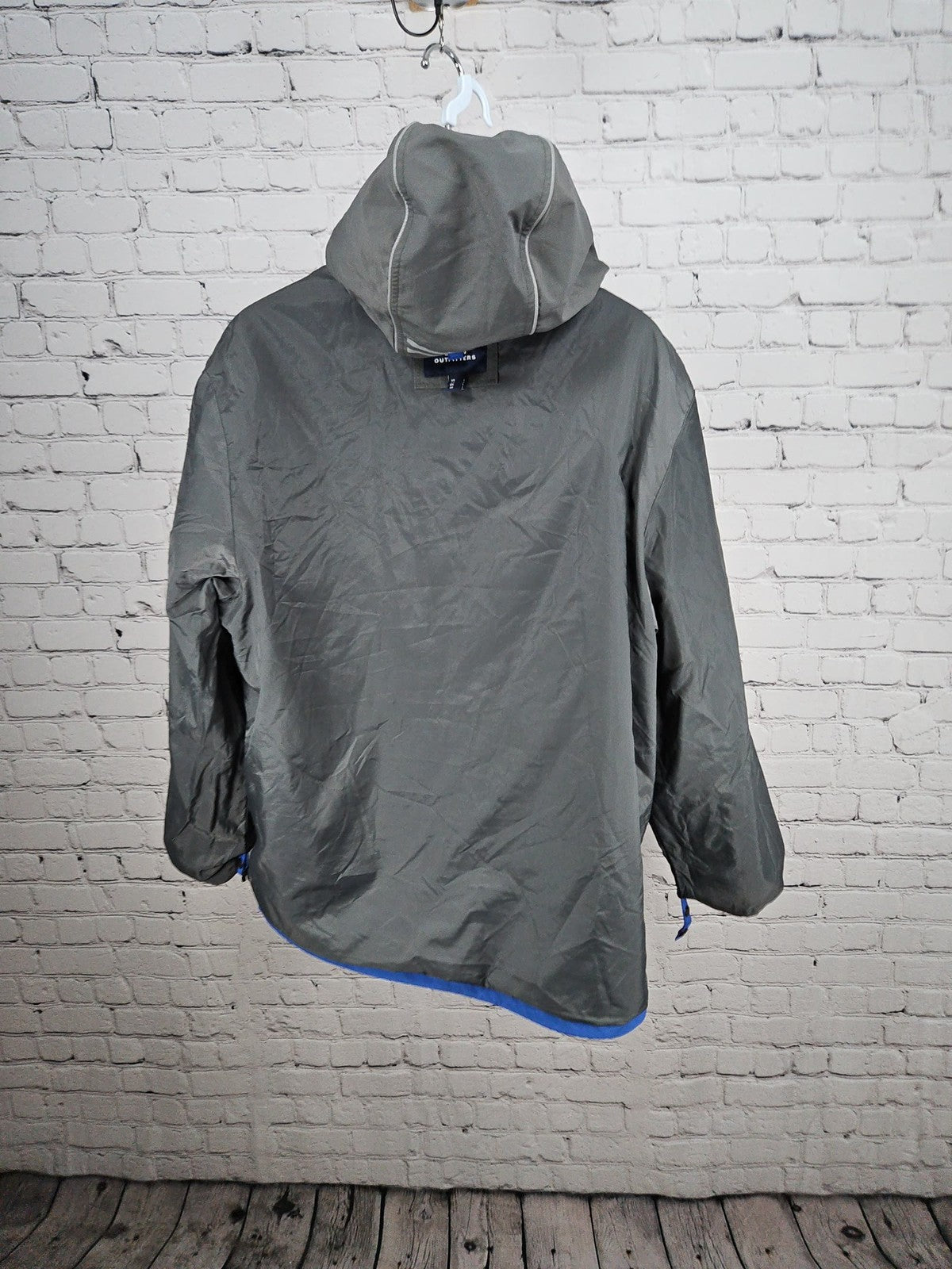 Lands' End Outfitters Avis Budget 3-in-1 Hooded Rain Jacket Blue Gray L