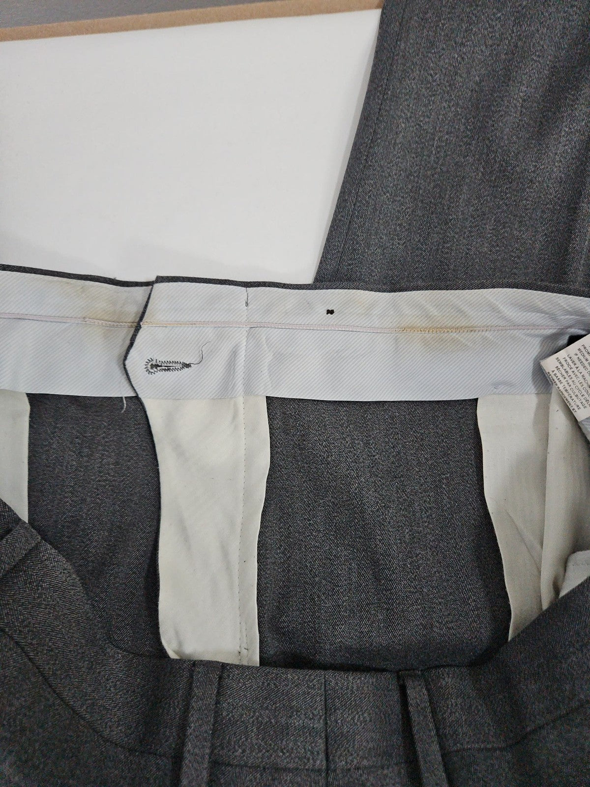 Ralph Lauren Gray Herringbone Flat Front Men's Dress Pants 40 (39X28)