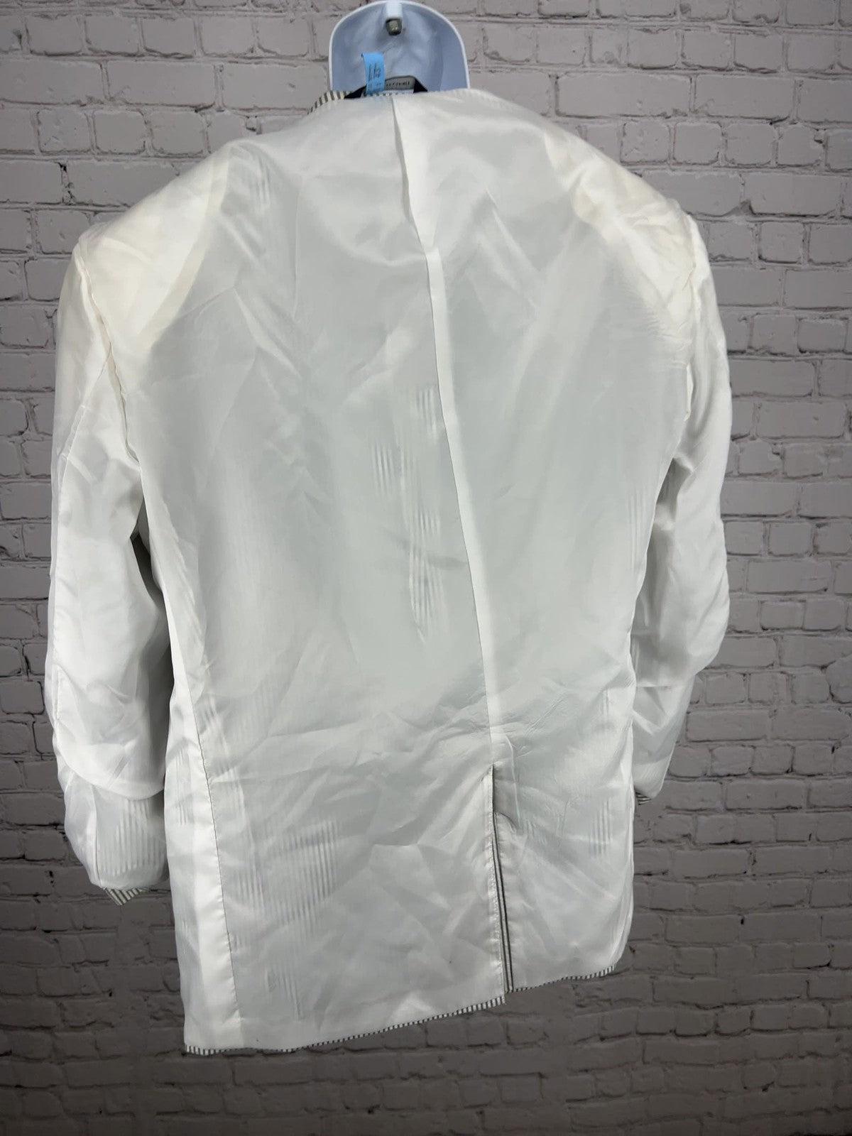 Brooks Brothers Blue White Seersucker Cotton 2 Button Blazer Sport Coat 42R