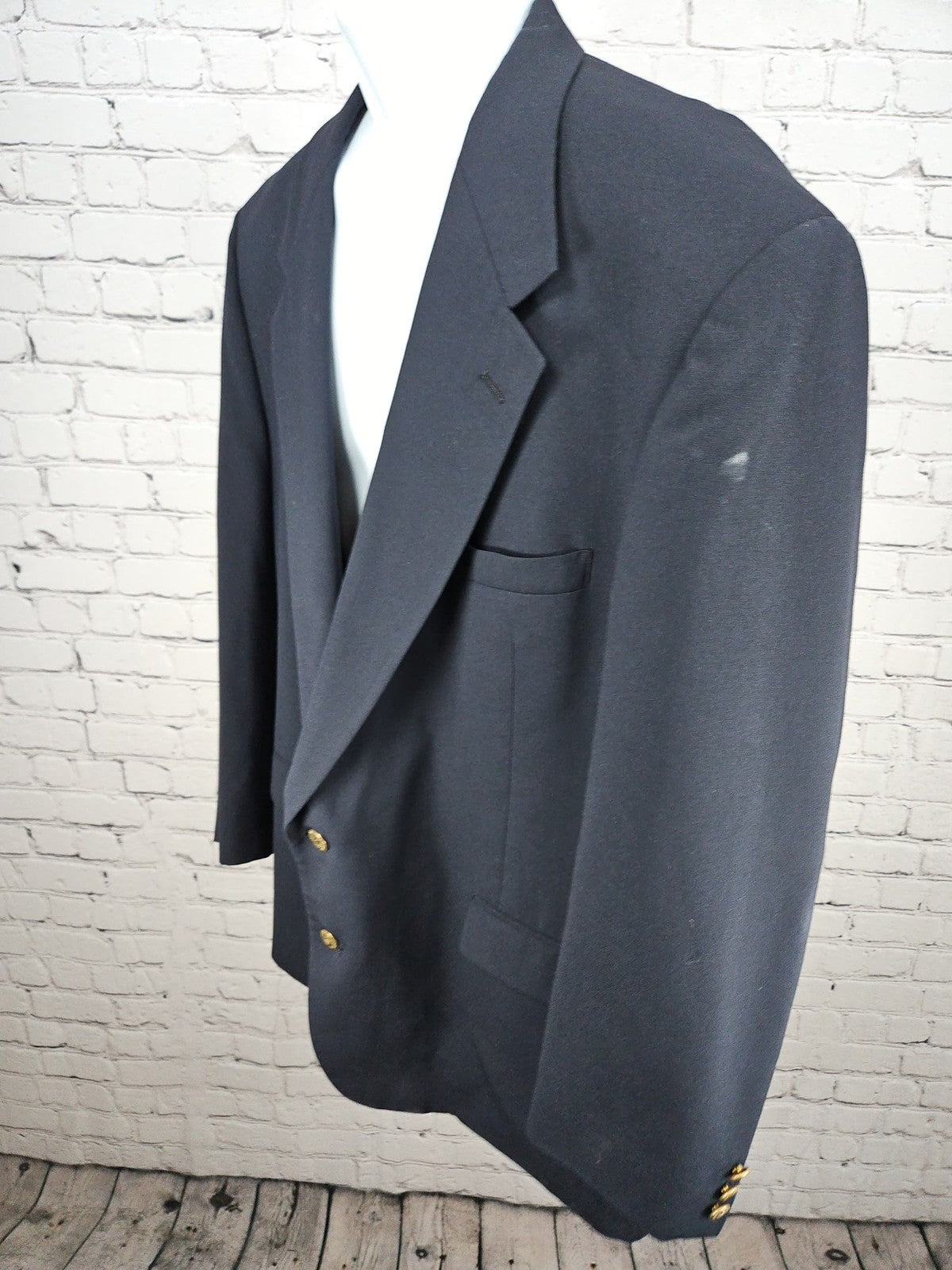 VTG Palm Beach Blazer of Champions Navy Sports Print Lining 2 Button Blazer 50L