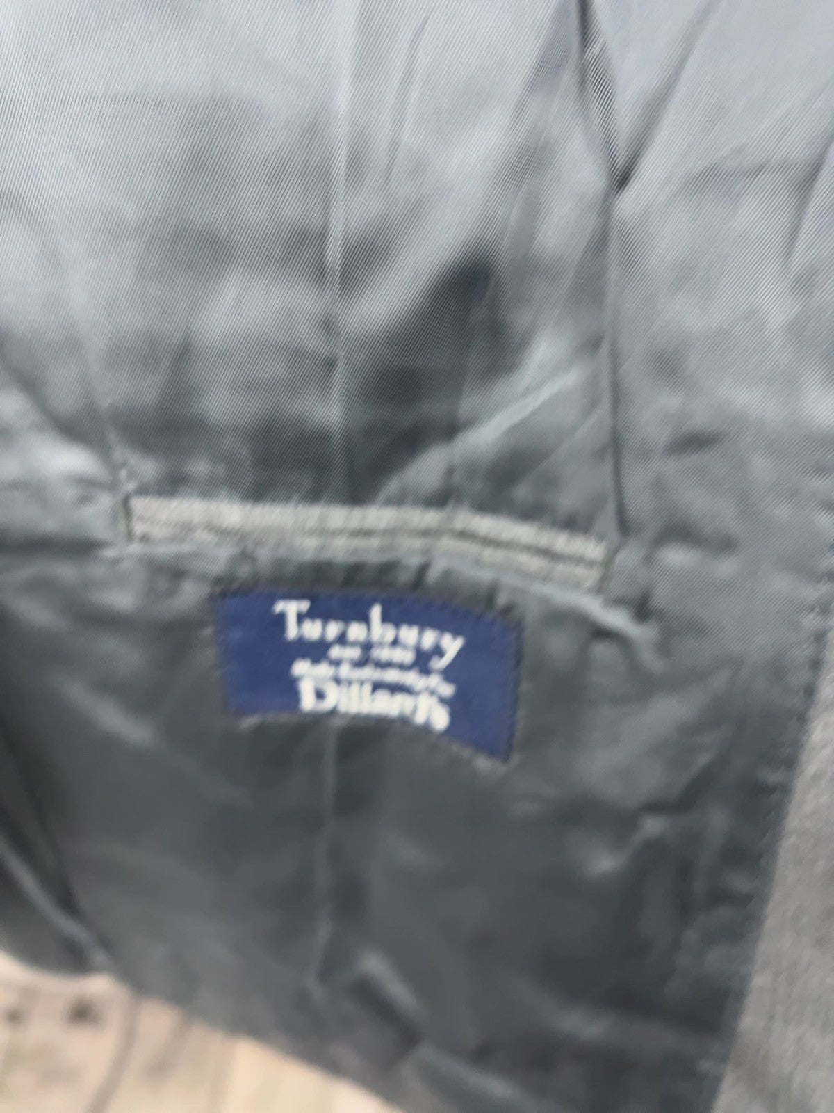 Turnbury Gray 100% Wool 2 Button Single Vented Notch Blazer Sport Coat 44S