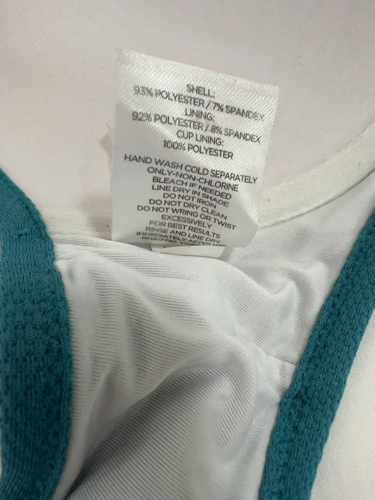Shade & Shore Teal Textured Wrap Front Lightly Lined Bikini Top Swim Top 34D