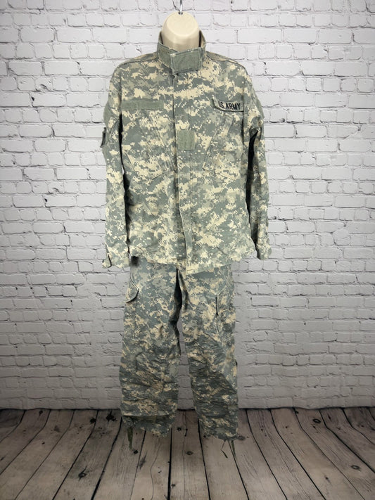 US Army ACU Digital Camo Combat Uniform Coat Pants Set Small X-Short (30X27.5) (2)