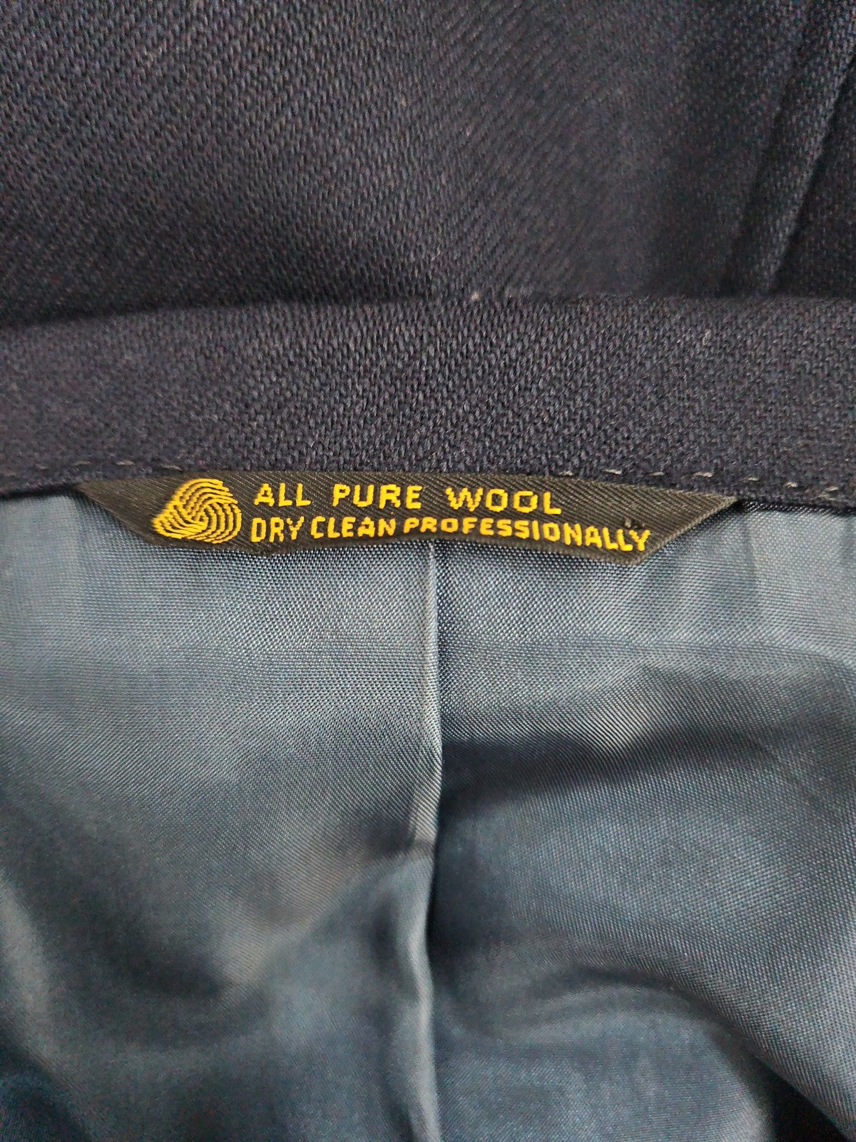 VTG Roots Women's Navy 100% Wool Gold 2 Button Patch Pocket Notch Blazer M