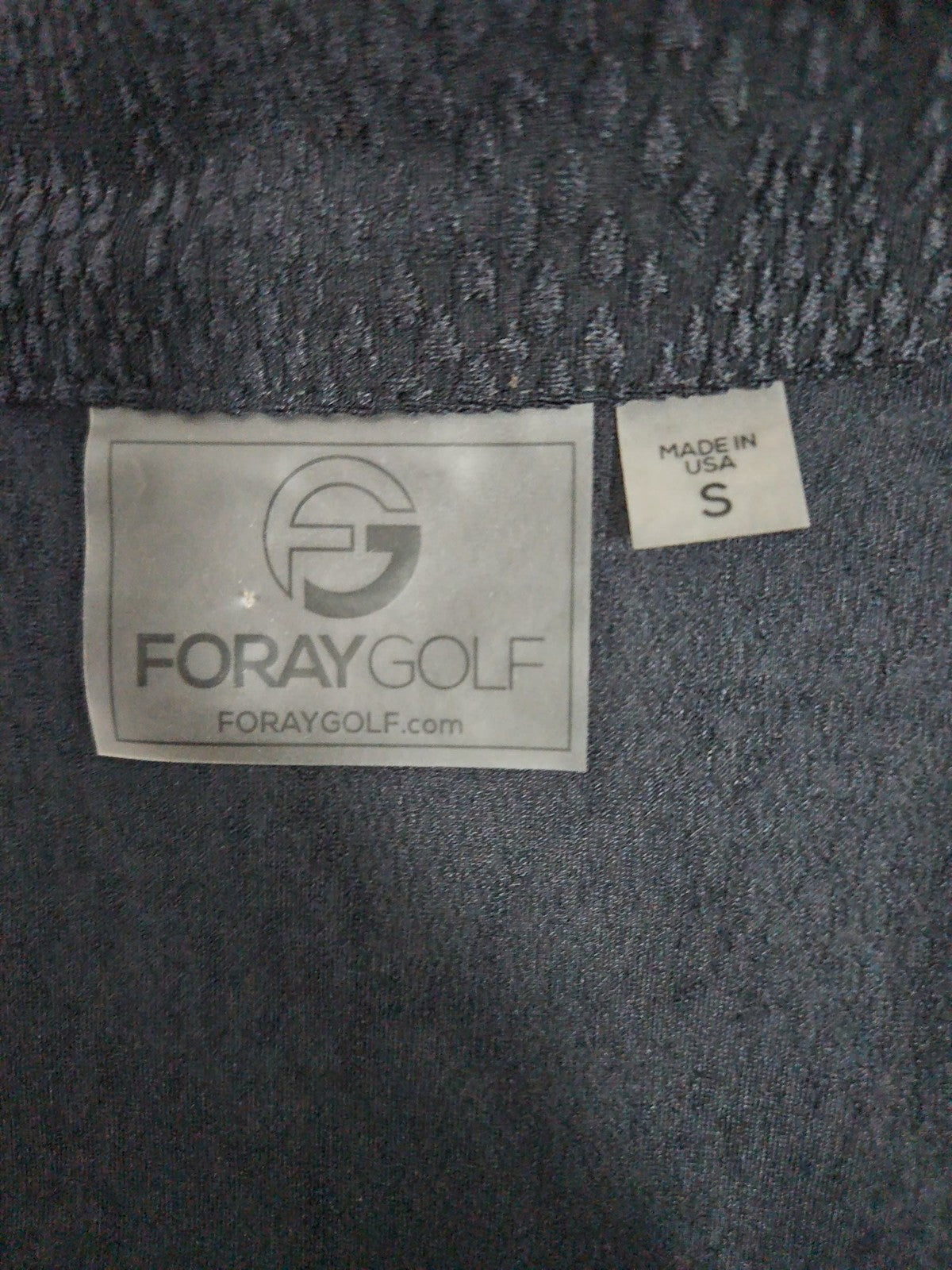 Foray Golf Black Textured Full Zip Stand Collar Jacket Women's S