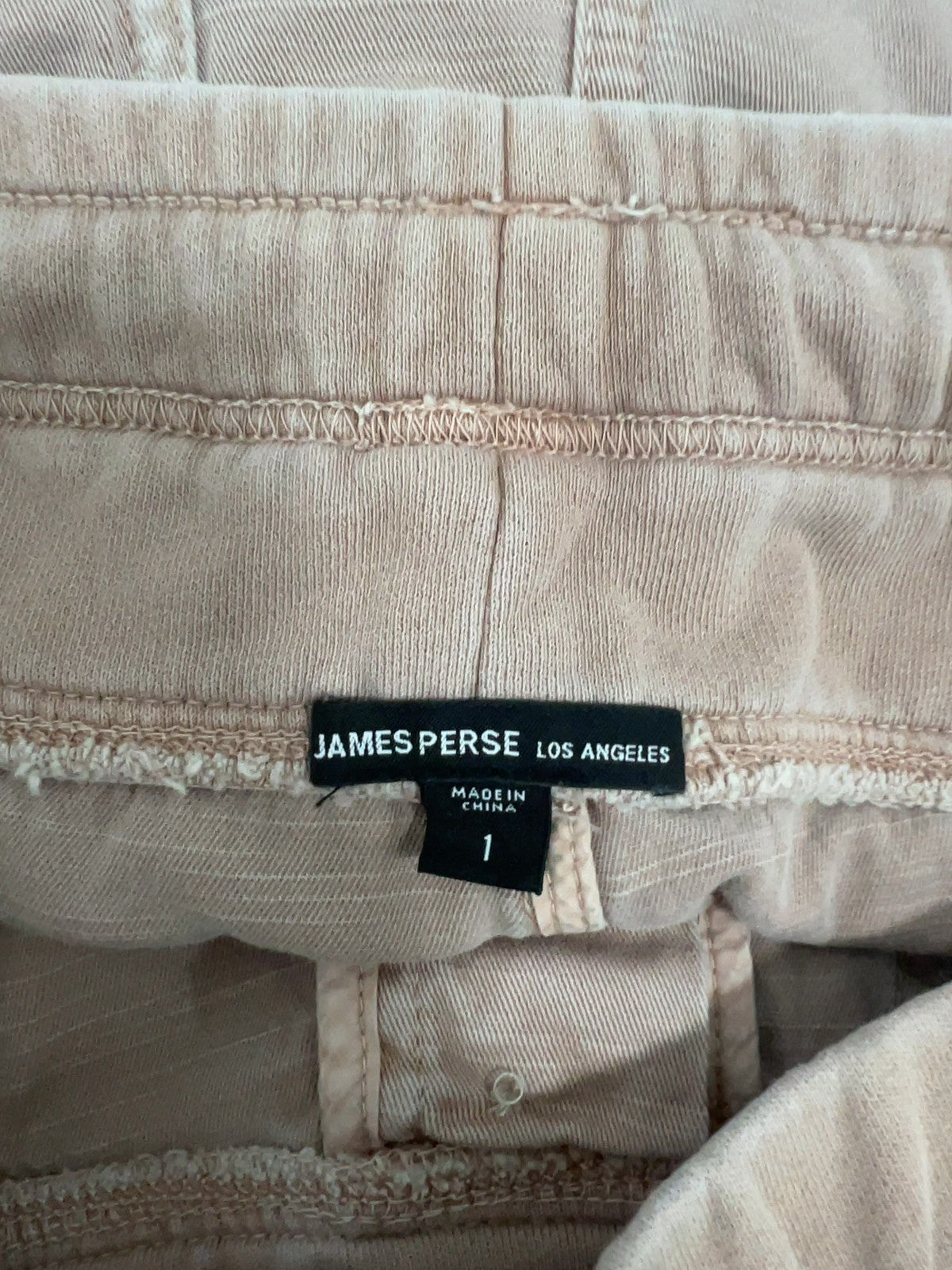 James Perse Blush Cotton Utility Drawstring Cropped Jogger Pants 1 (28X26)