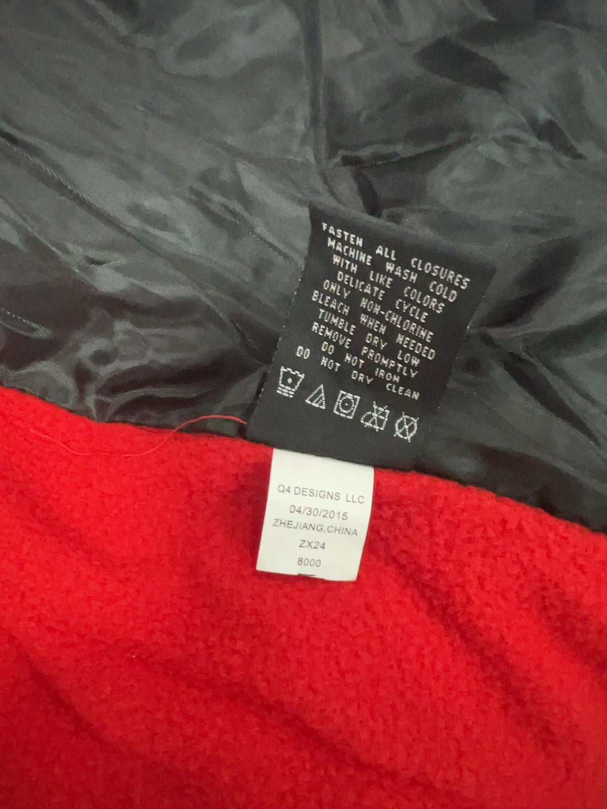 NWT Vertical'9 Boys Red Black Hooded Fleece Lined Puffer Jacket L (14/16)