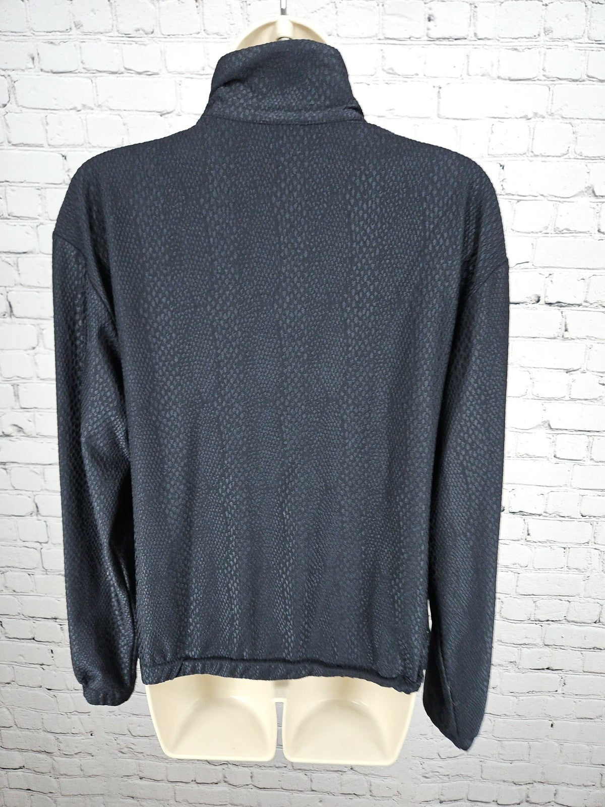 Foray Golf Black Textured Full Zip Stand Collar Jacket Women's S